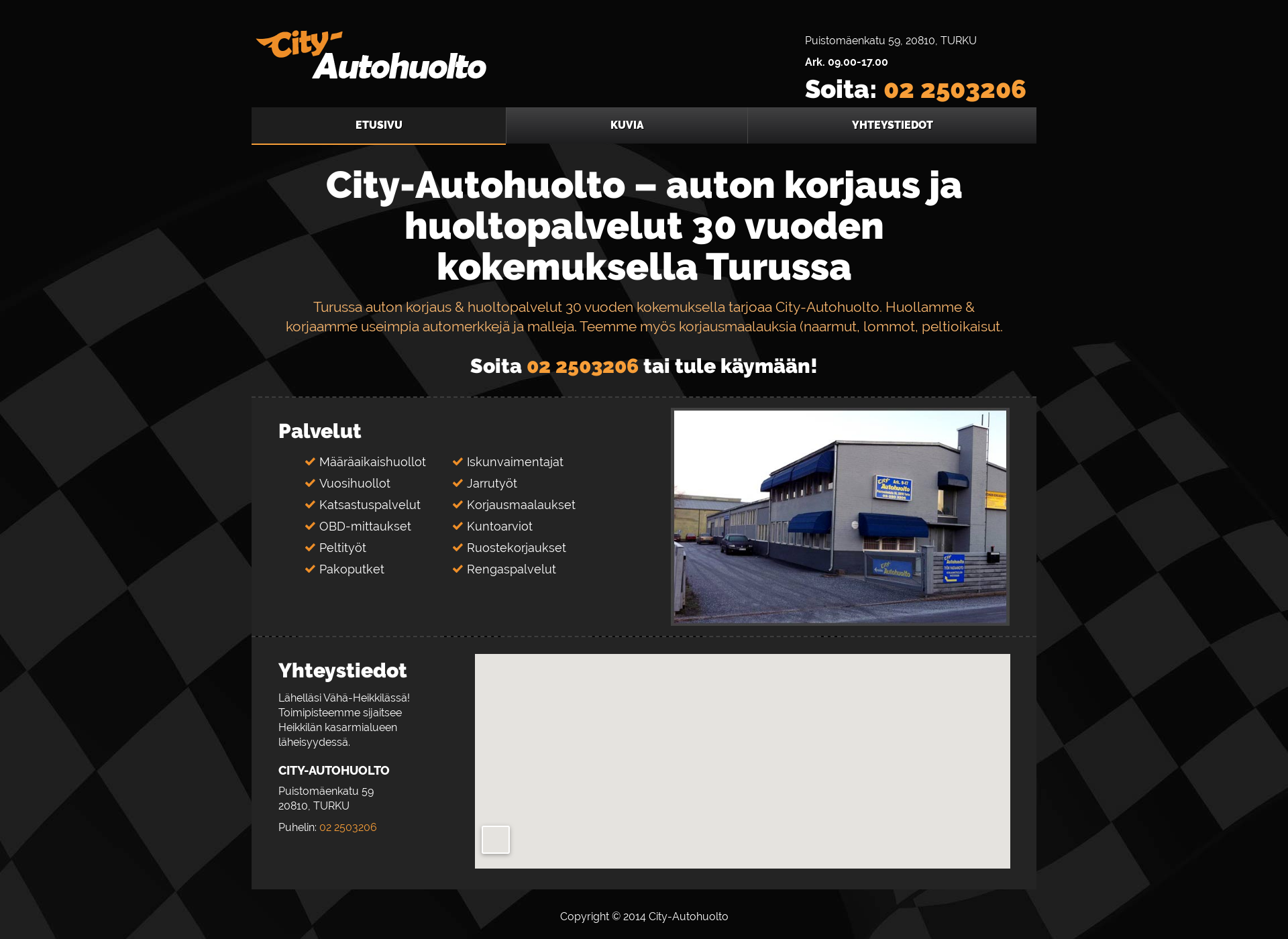 Skärmdump för city-autohuolto.fi