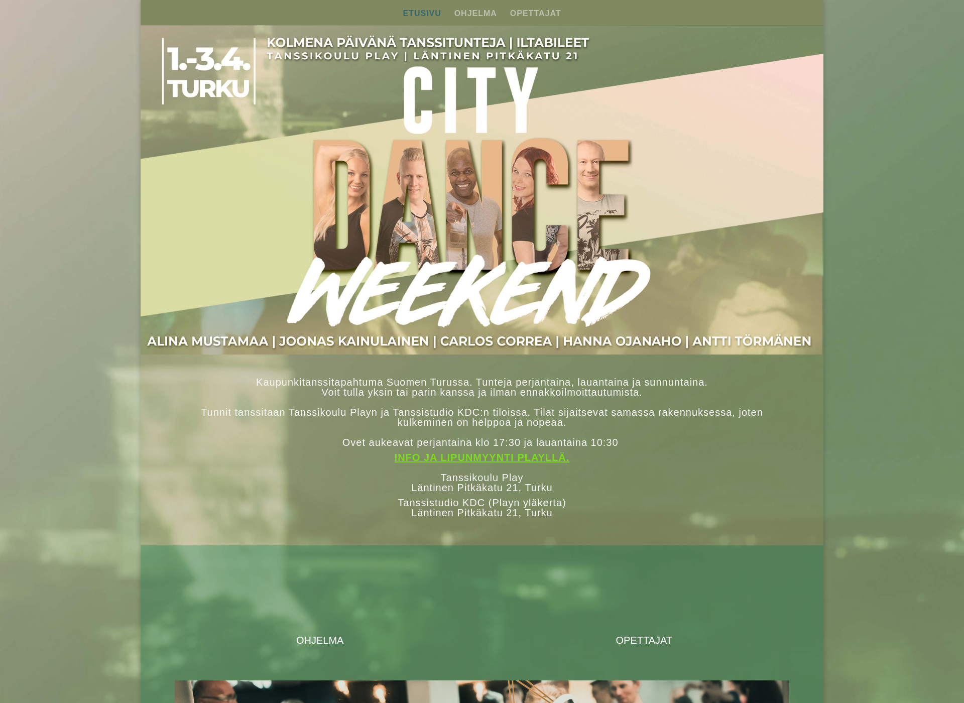 Screenshot for citydanceweekend.fi