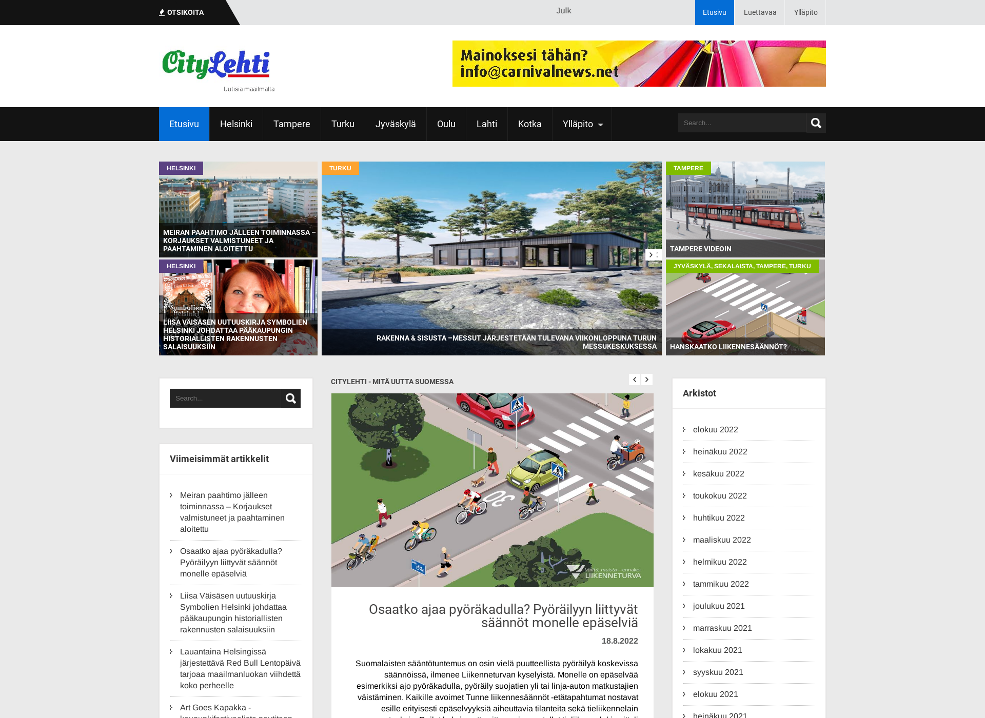 Screenshot for citylehti.fi