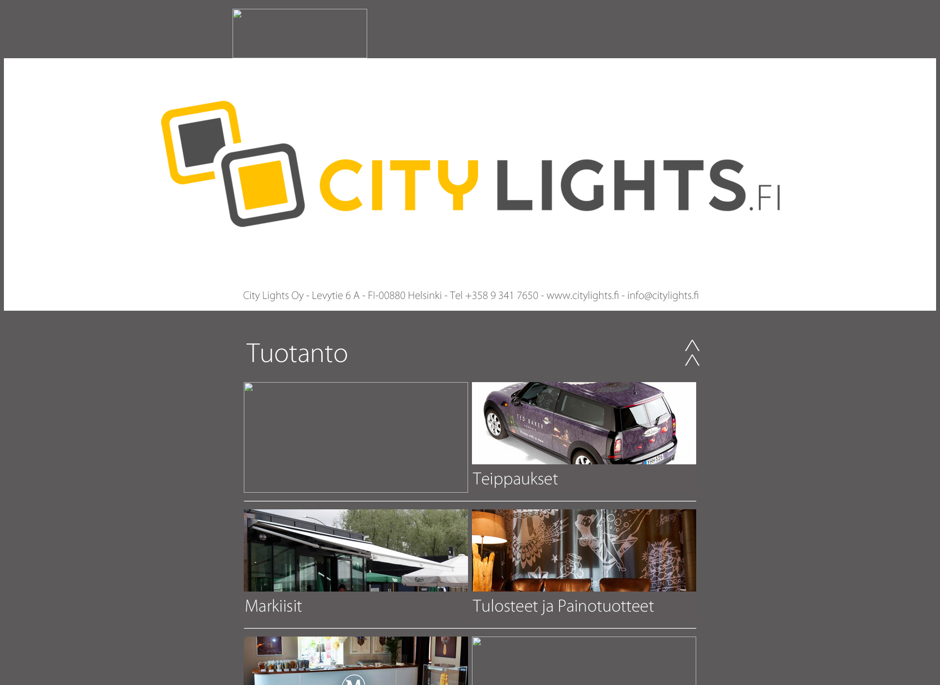 Skärmdump för citylights.fi