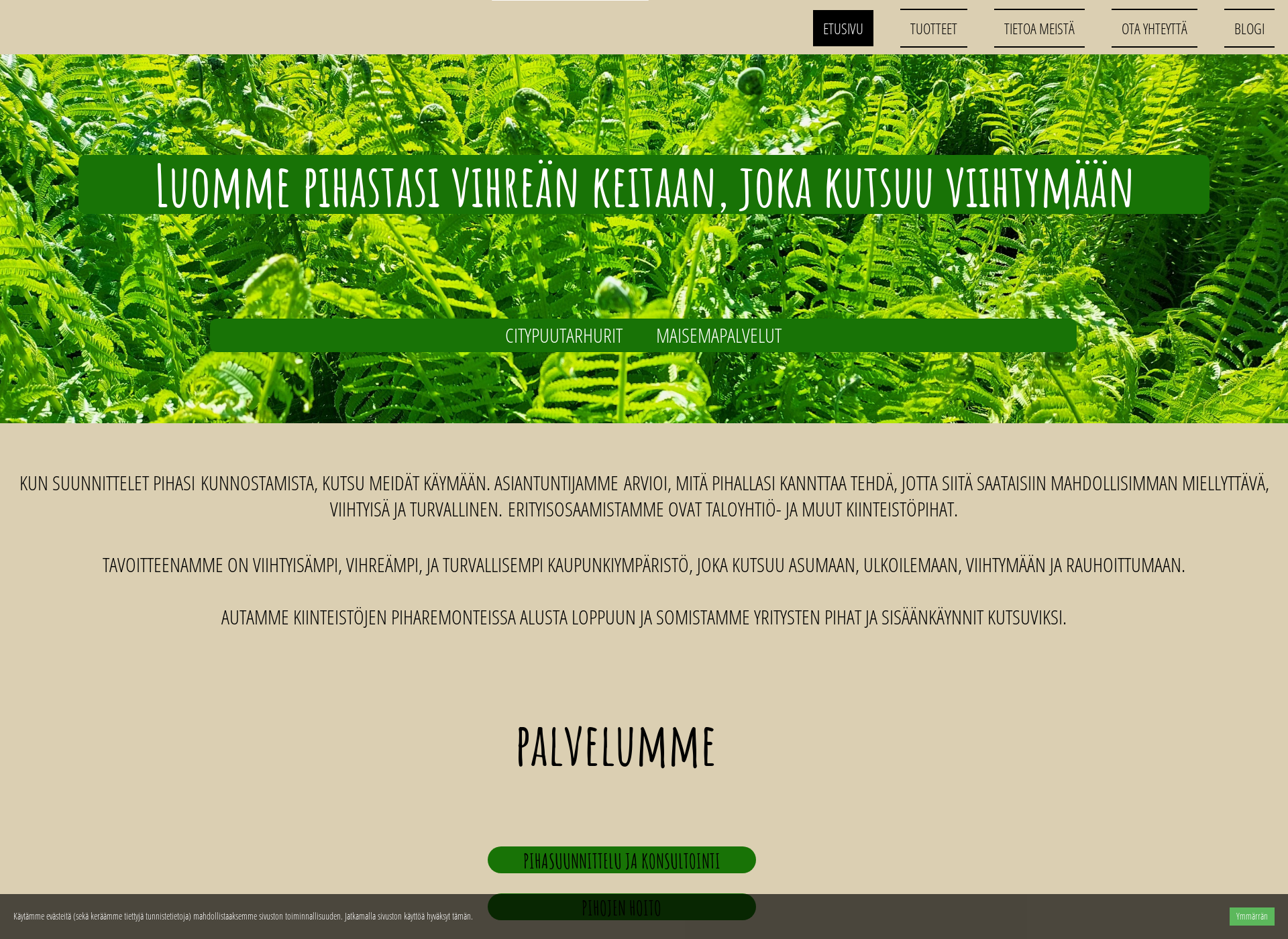 Skärmdump för citypuutarhurit.fi