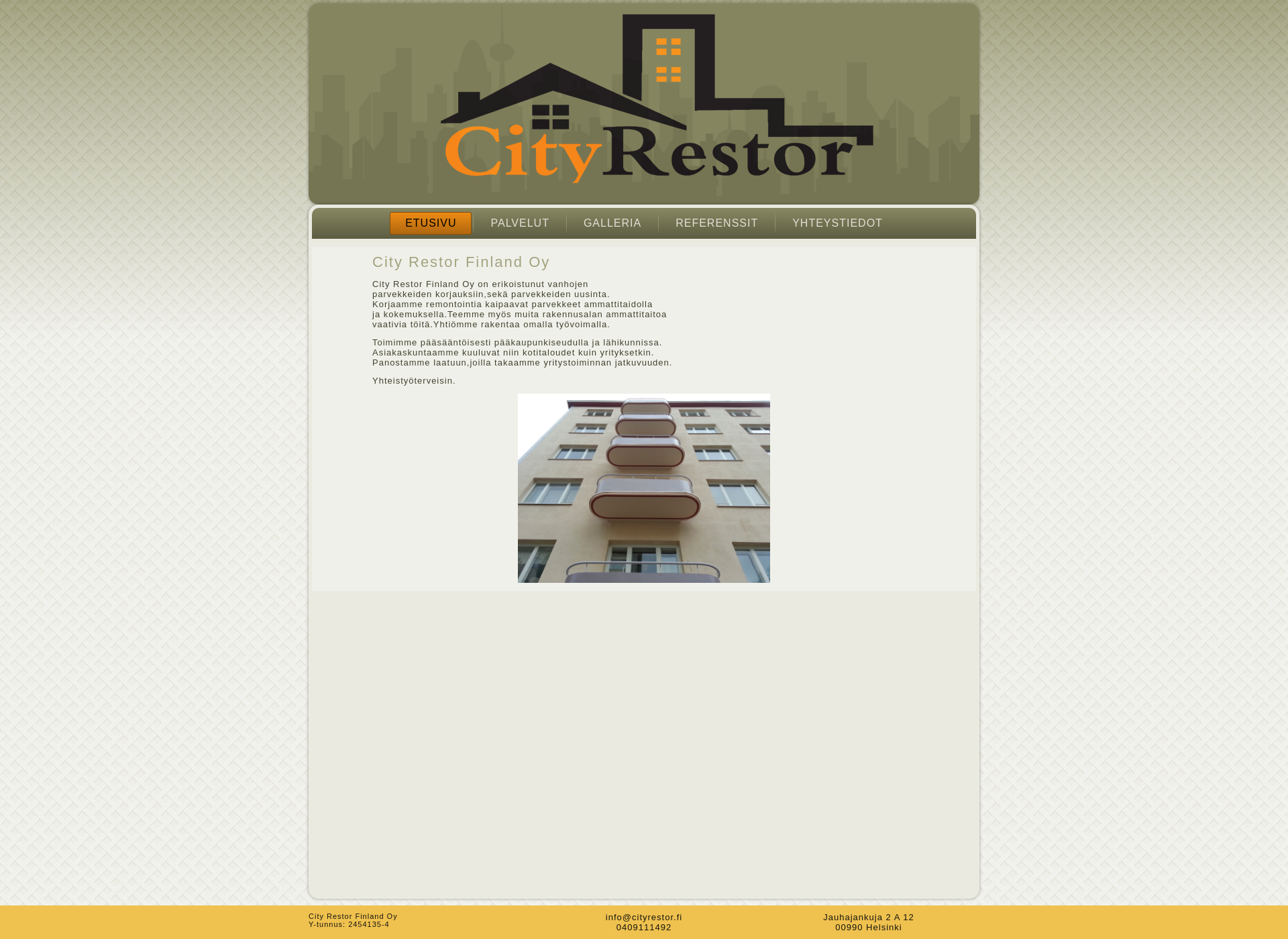 Screenshot for cityrestor.fi