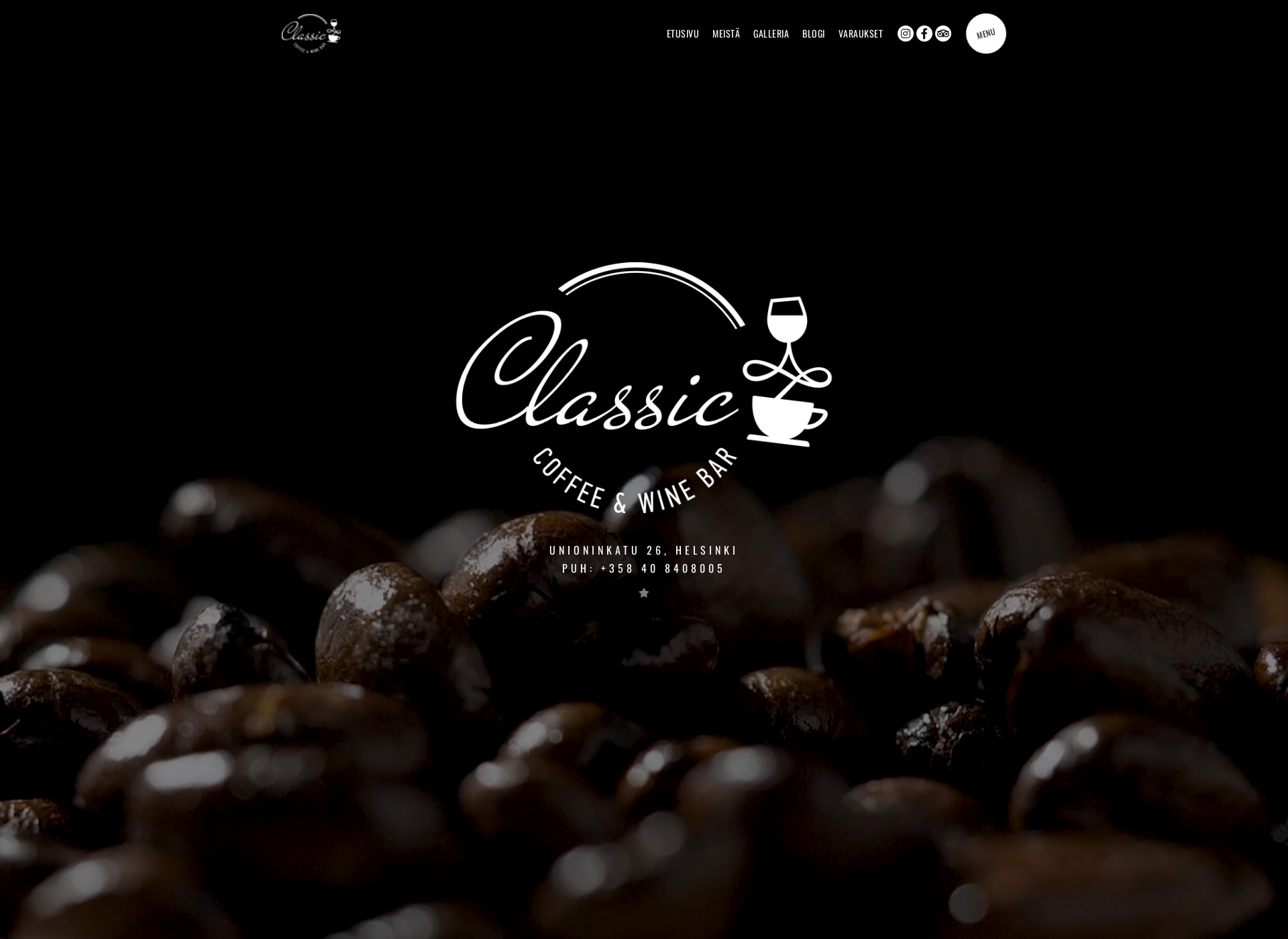 Skärmdump för classiccafe.fi