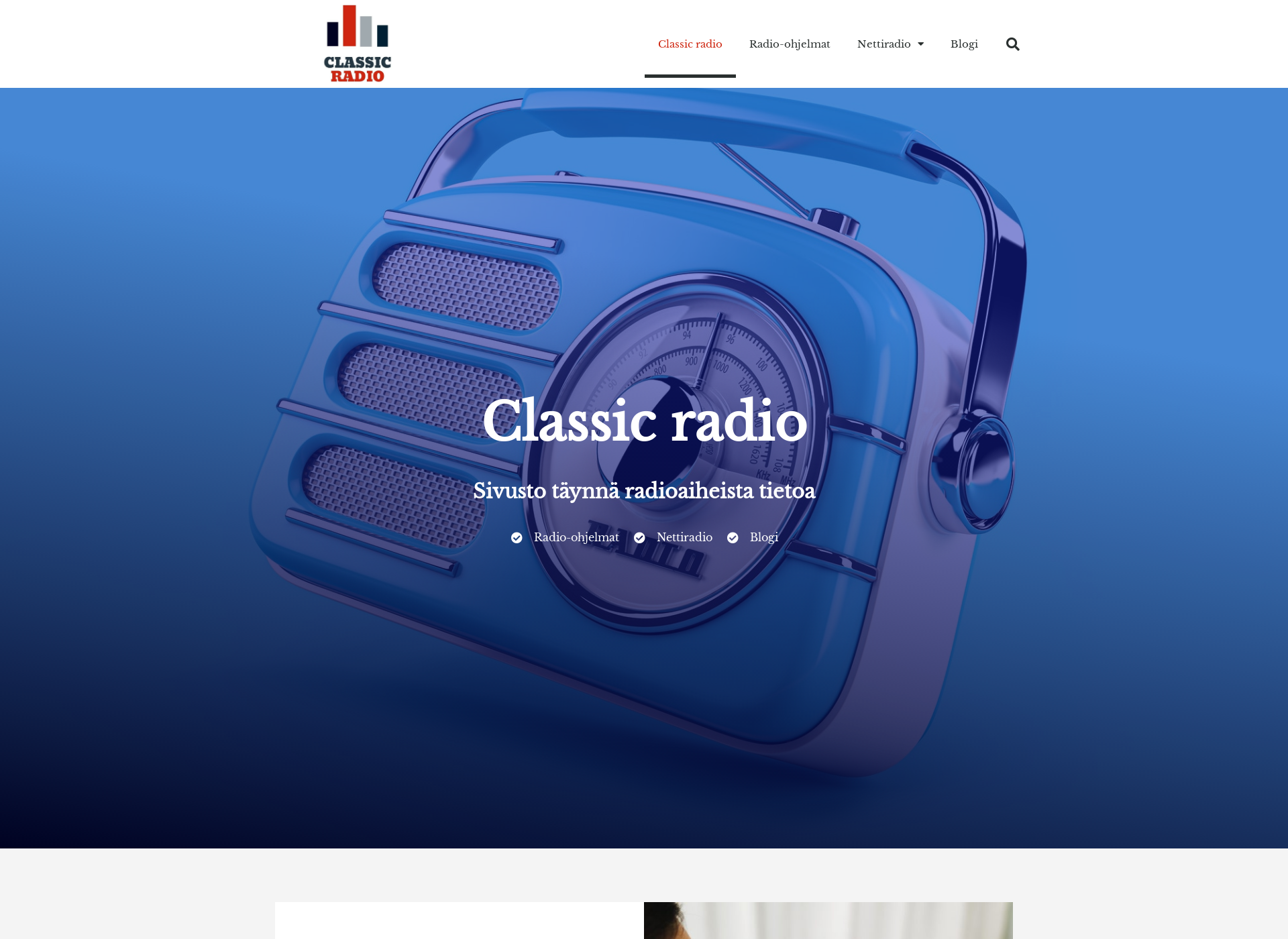 Screenshot for classicradio.fi