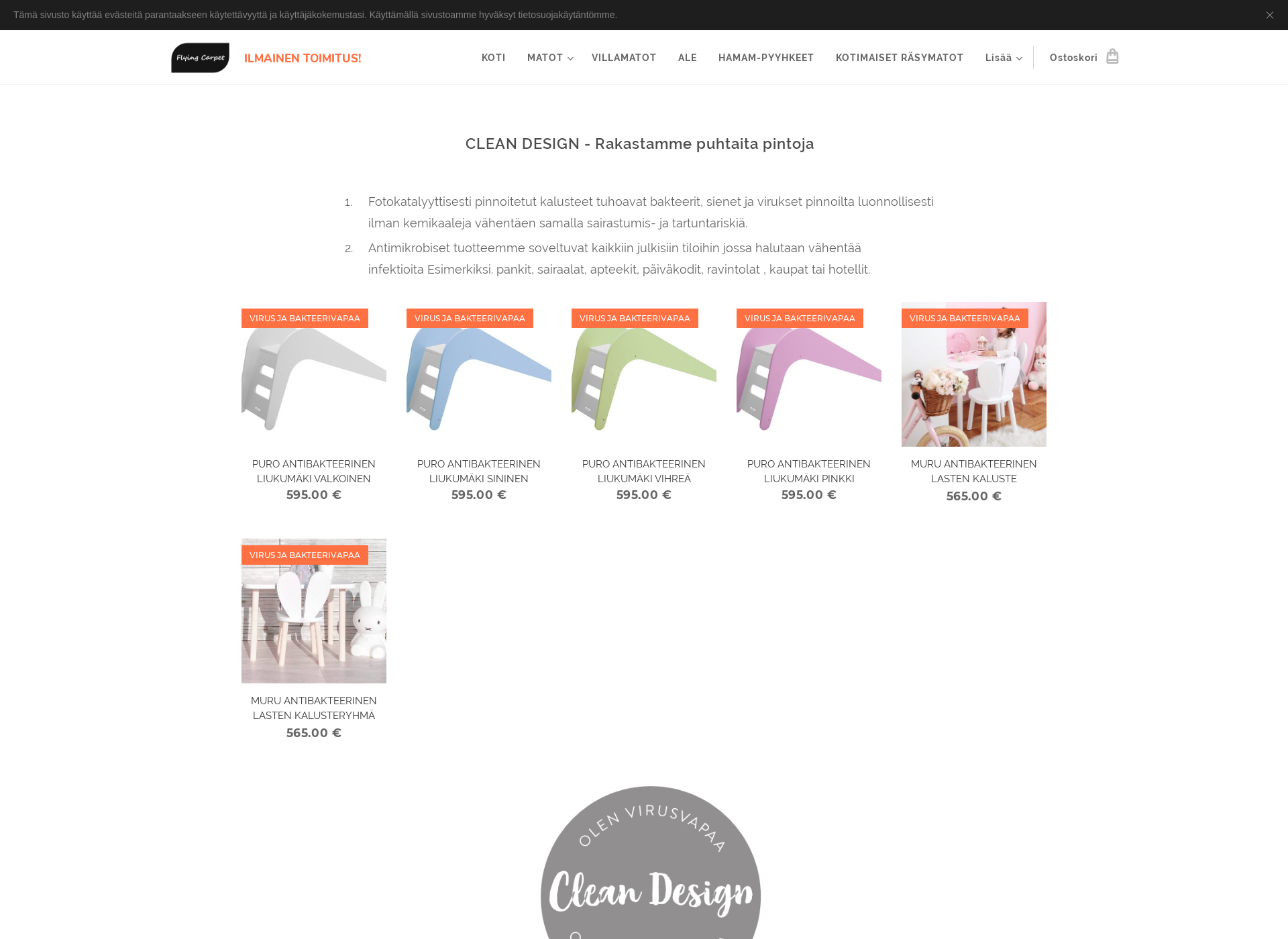 Screenshot for cleandesign.fi
