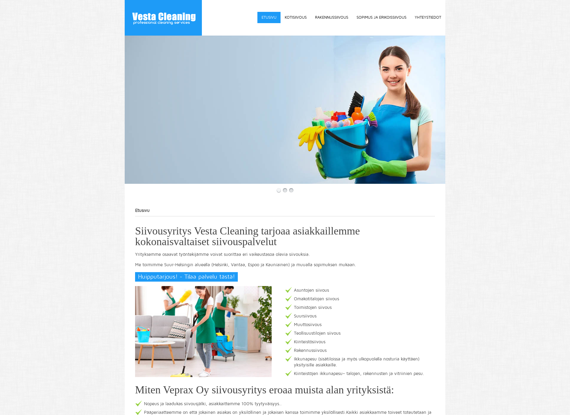 Screenshot for cleaningservice.fi