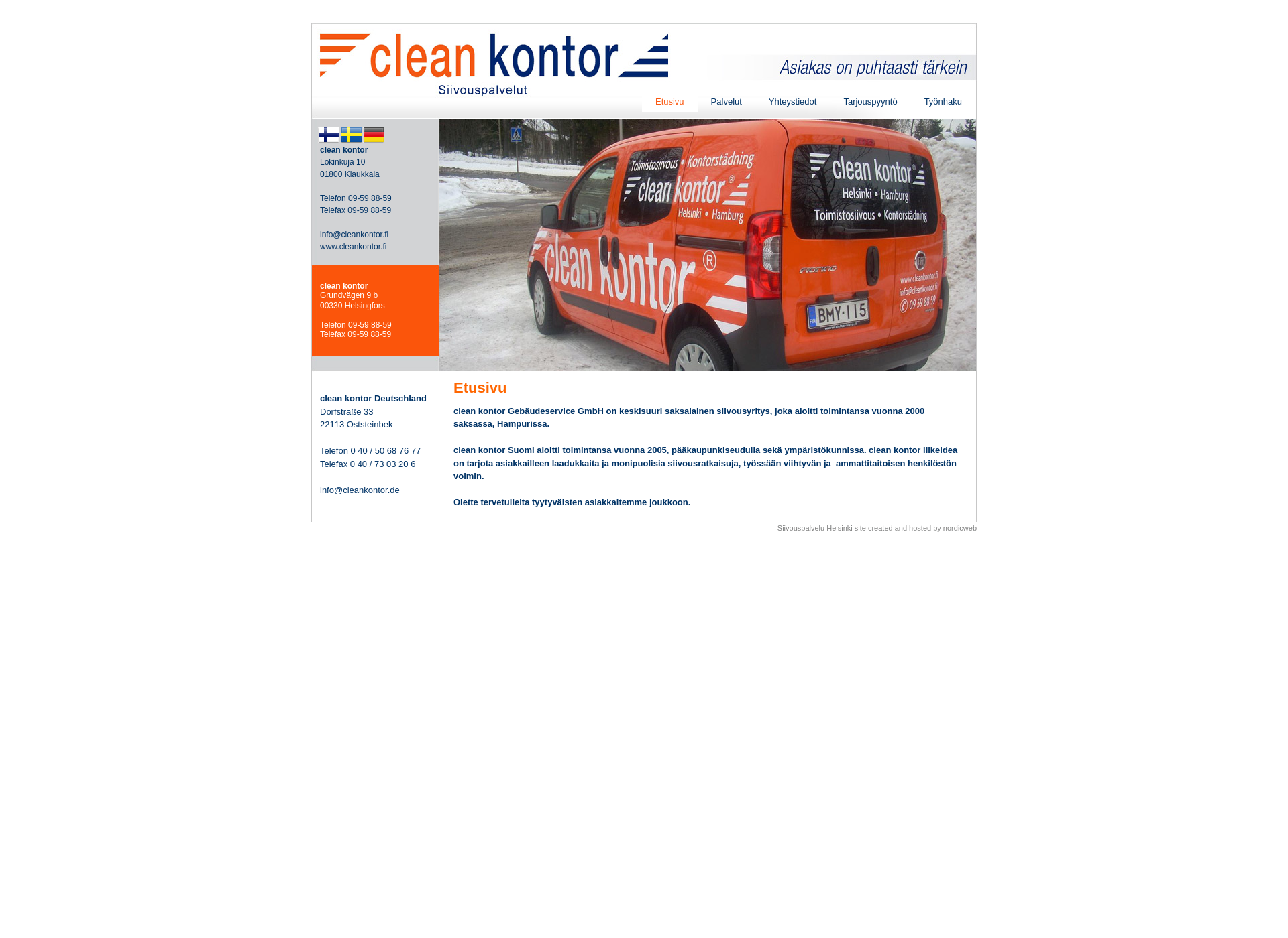 Screenshot for cleankontor.fi