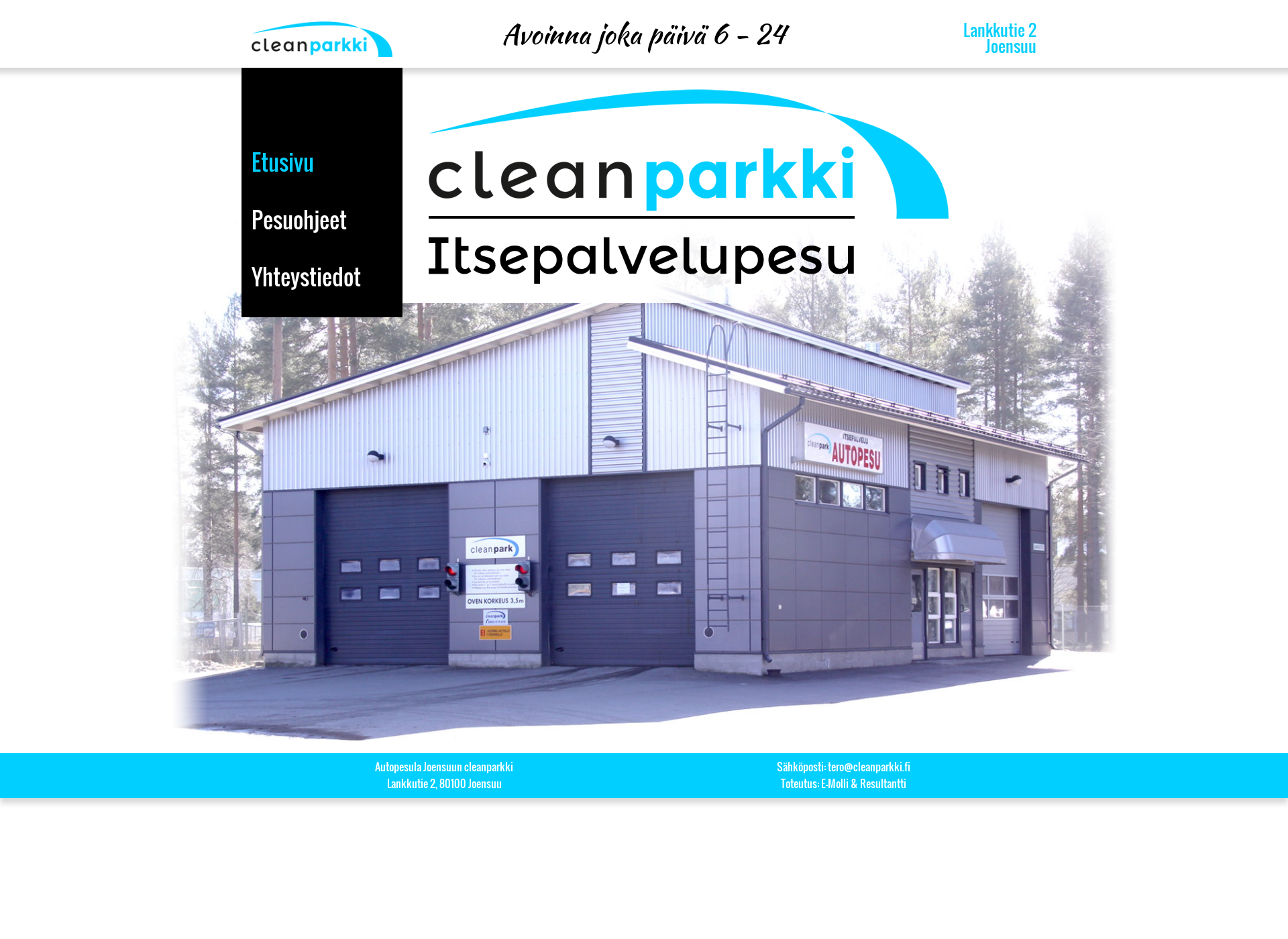 Skärmdump för cleanparkki.fi