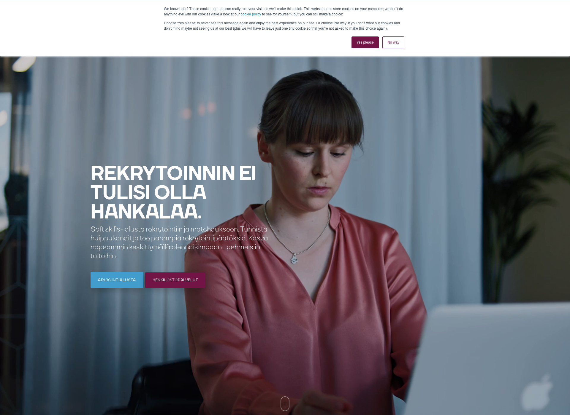 Skärmdump för clevry.fi