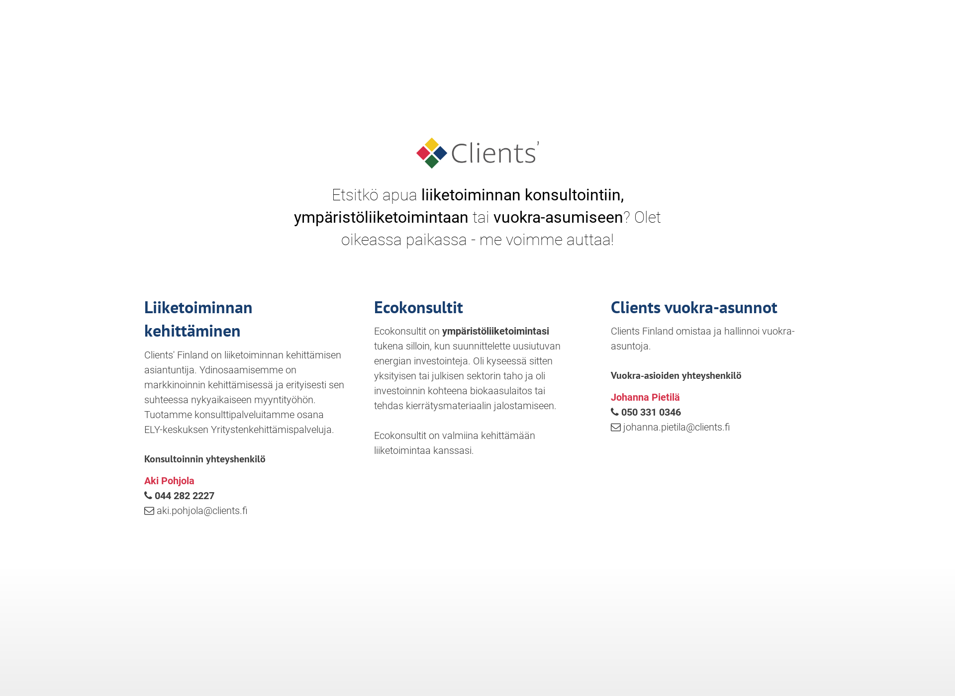 Screenshot for clients.fi
