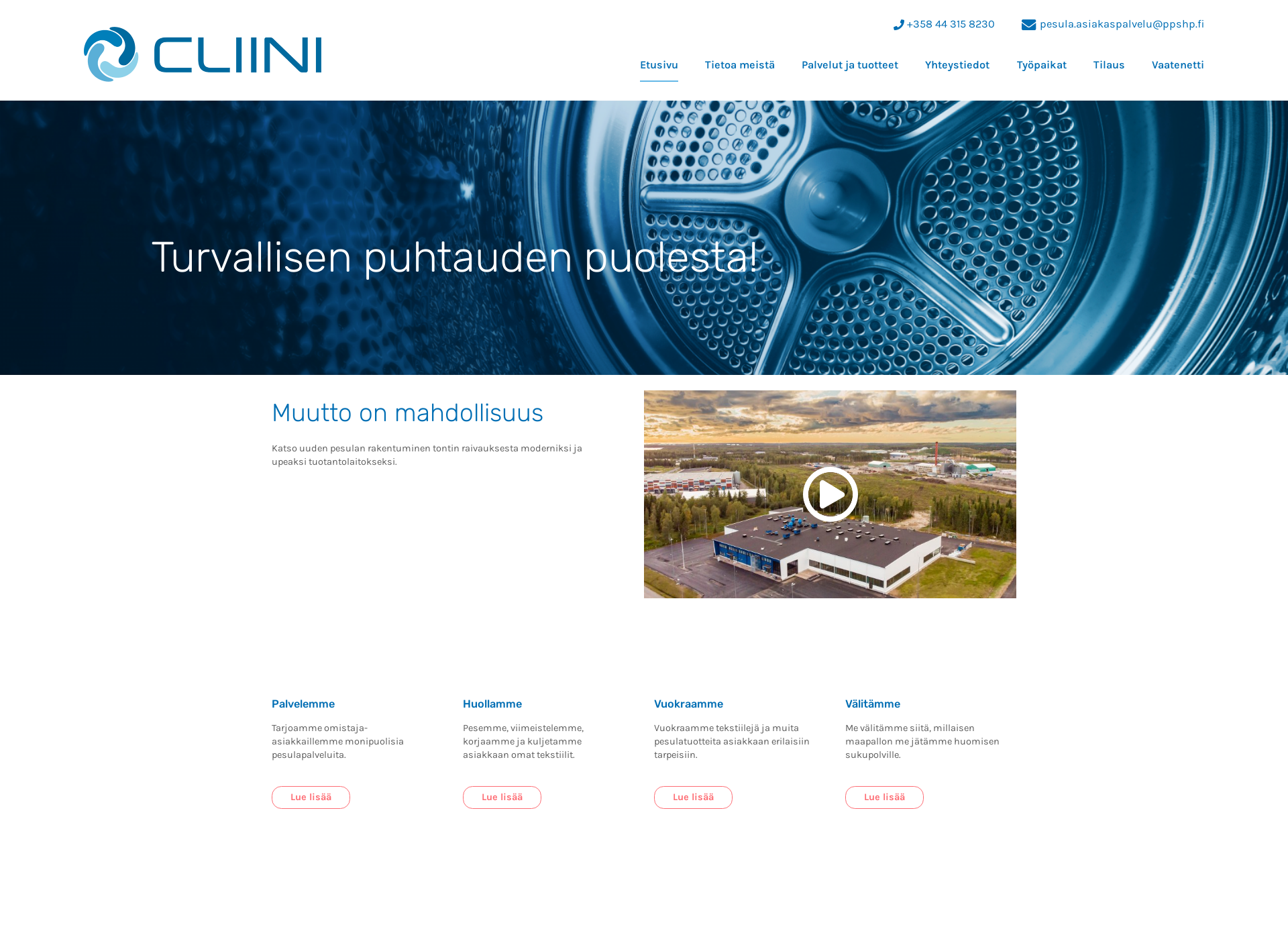 Skärmdump för cliini.fi