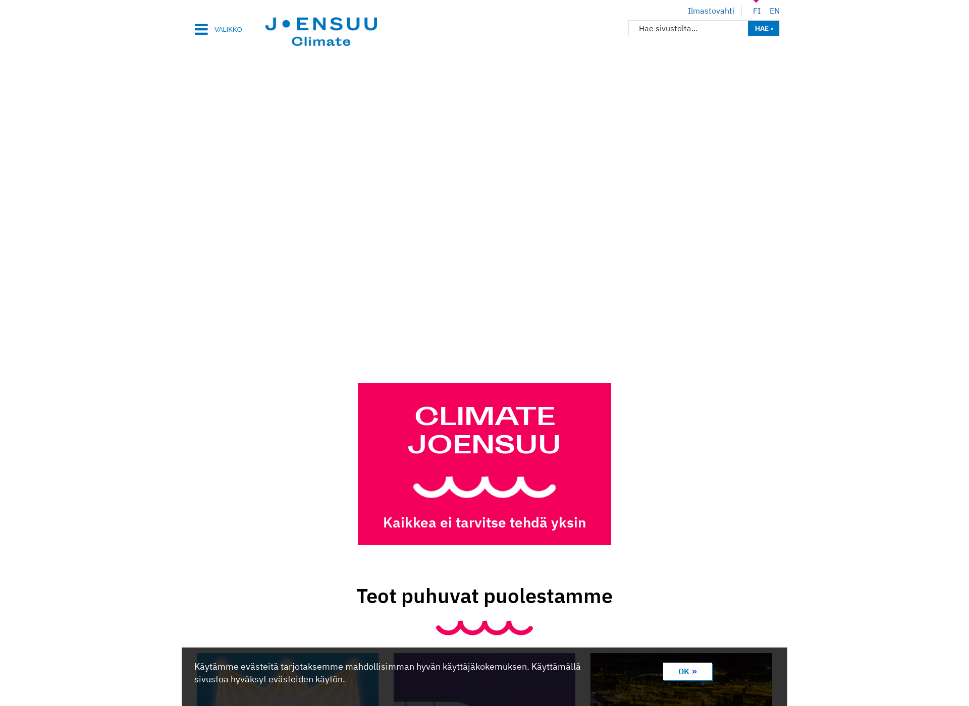 Screenshot for climatejoensuu.fi