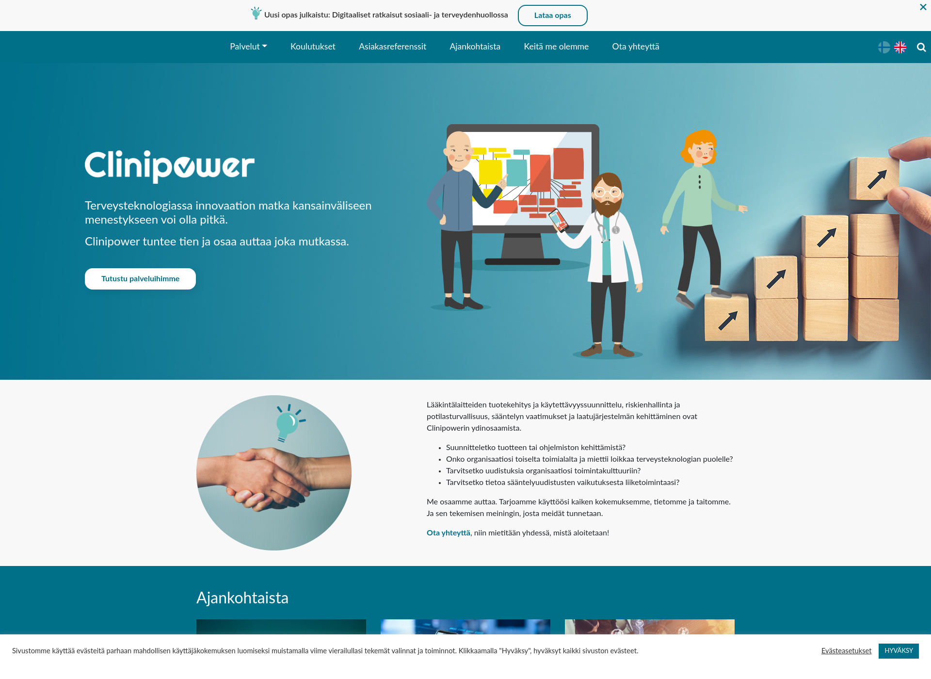 Screenshot for clinipower.fi