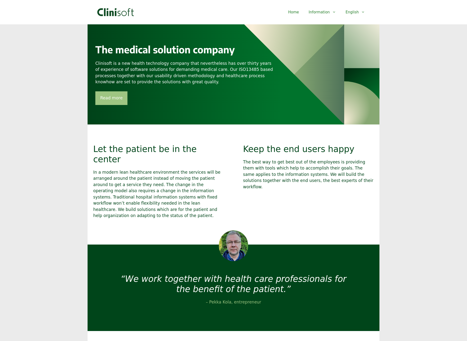 Screenshot for clinisoft.fi