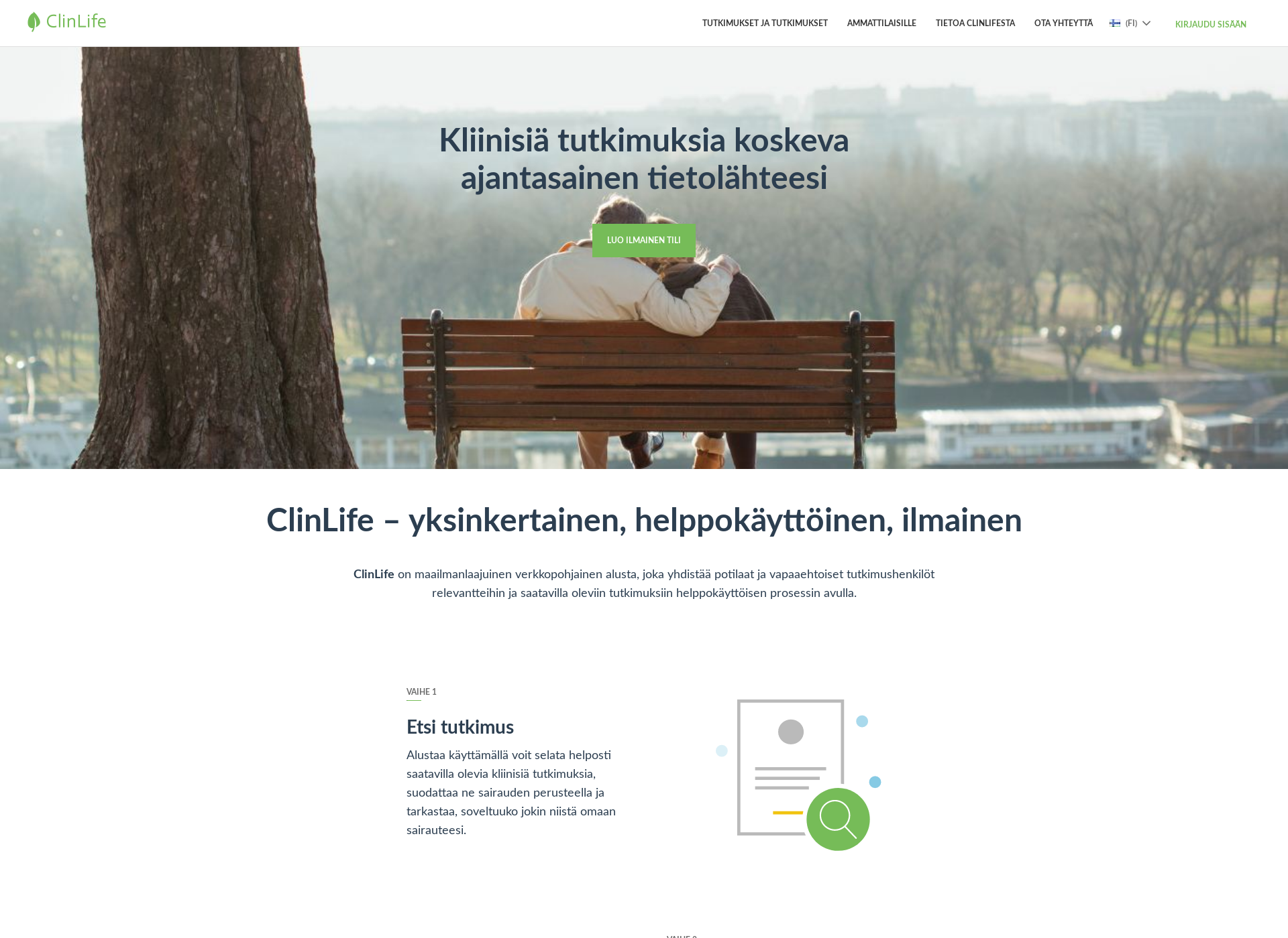 Screenshot for clinlife.fi