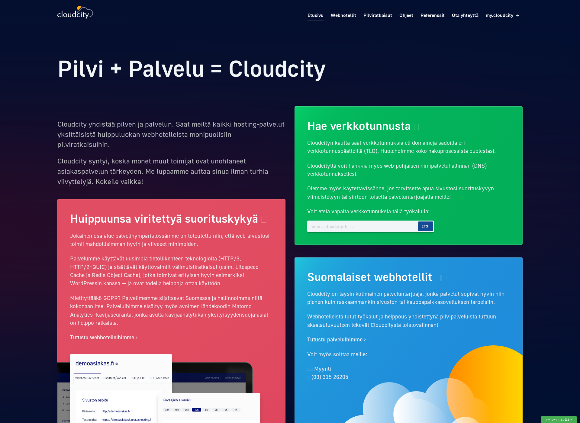 Screenshot for cloudcity.fi