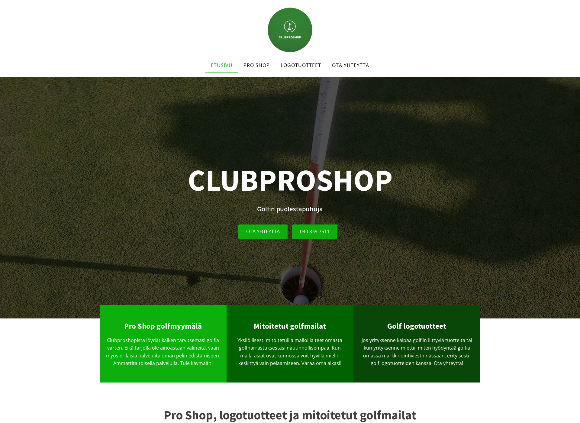 Screenshot for clubproshop.fi