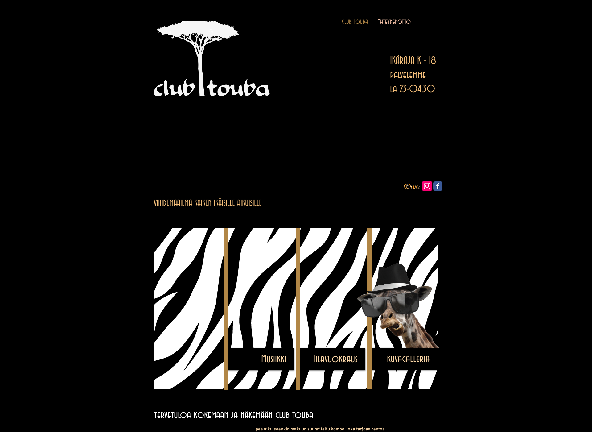 Skärmdump för clubtouba.fi