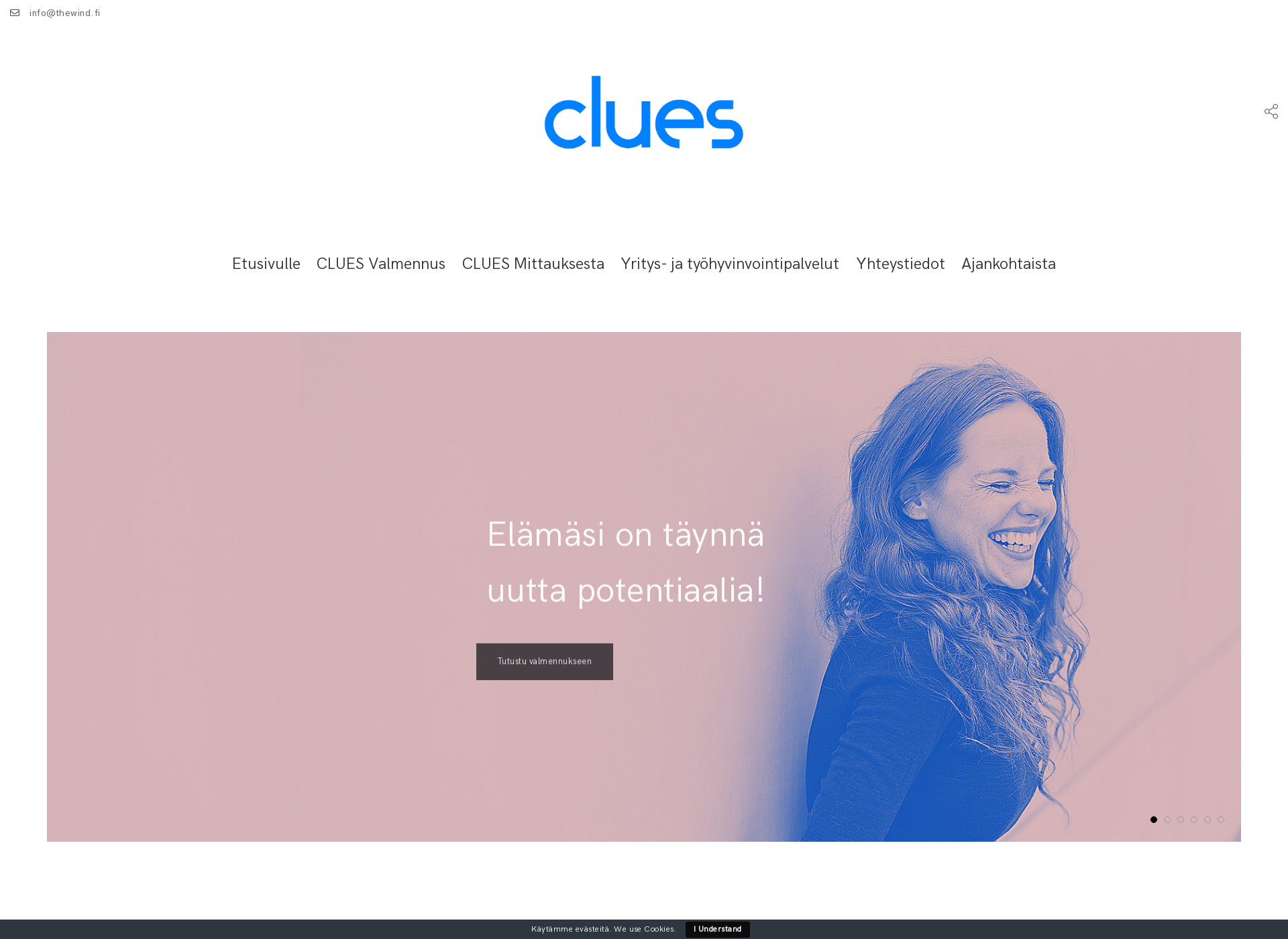 Skärmdump för clues.fi