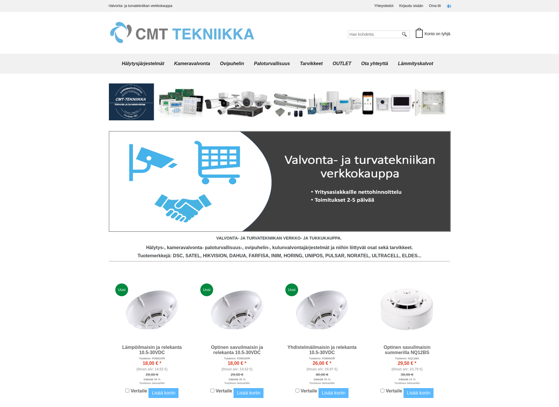 Skärmdump för cmt-tekniikka.fi