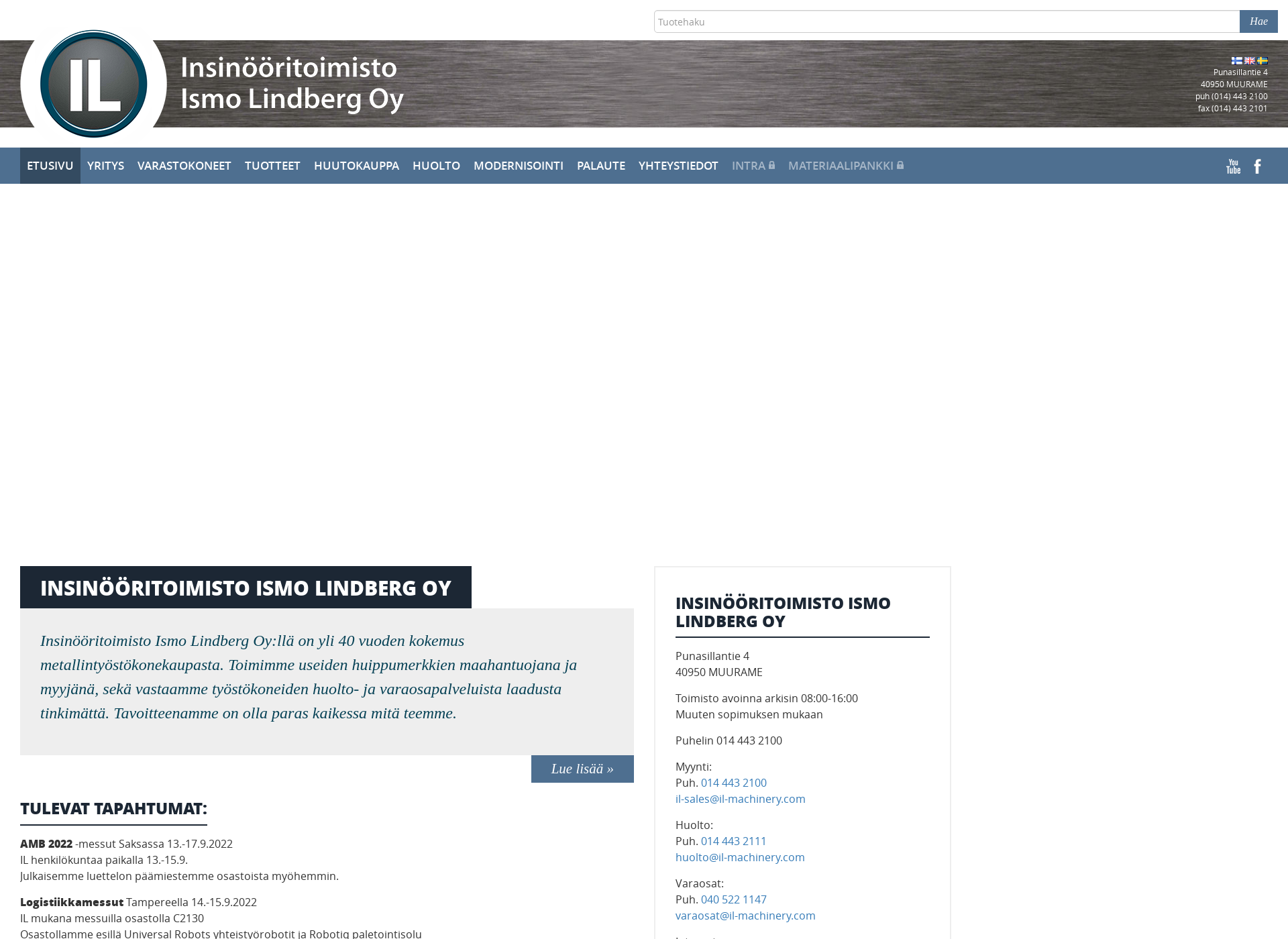 Skärmdump för cnc-koneet.fi
