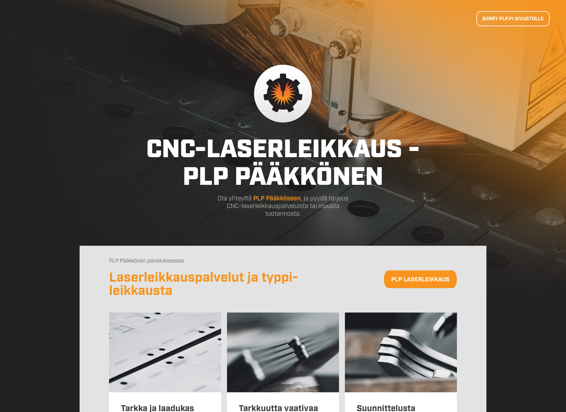 Skärmdump för cnc-laserleikkaus.fi