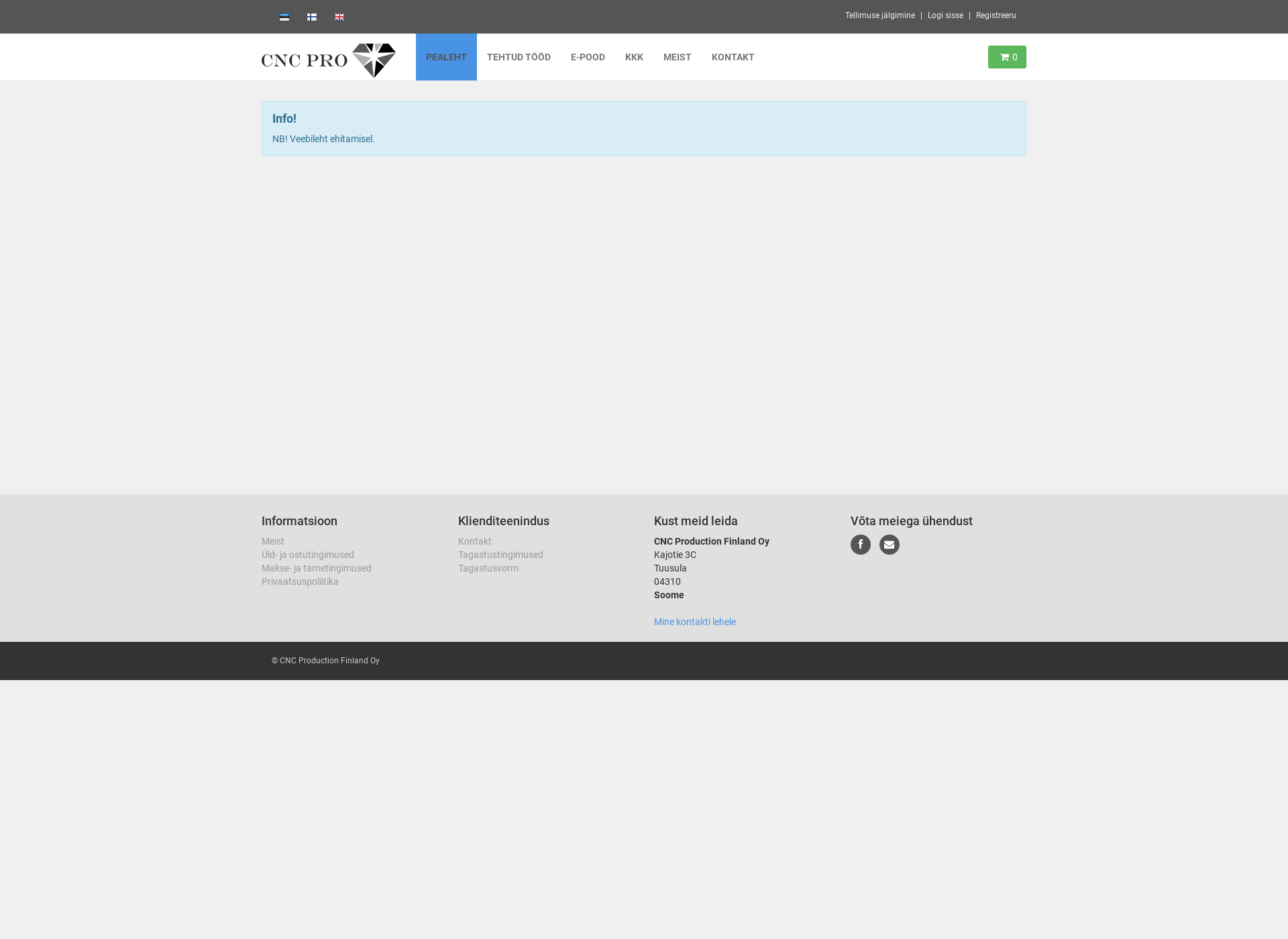 Screenshot for cncpro.fi