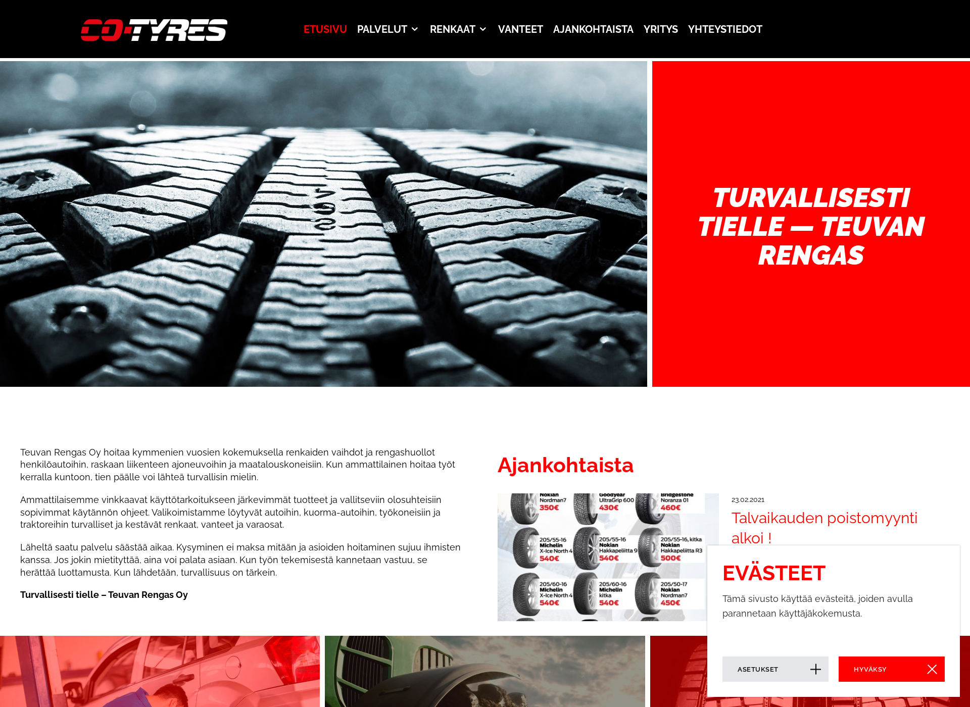 Screenshot for co-tyres.fi