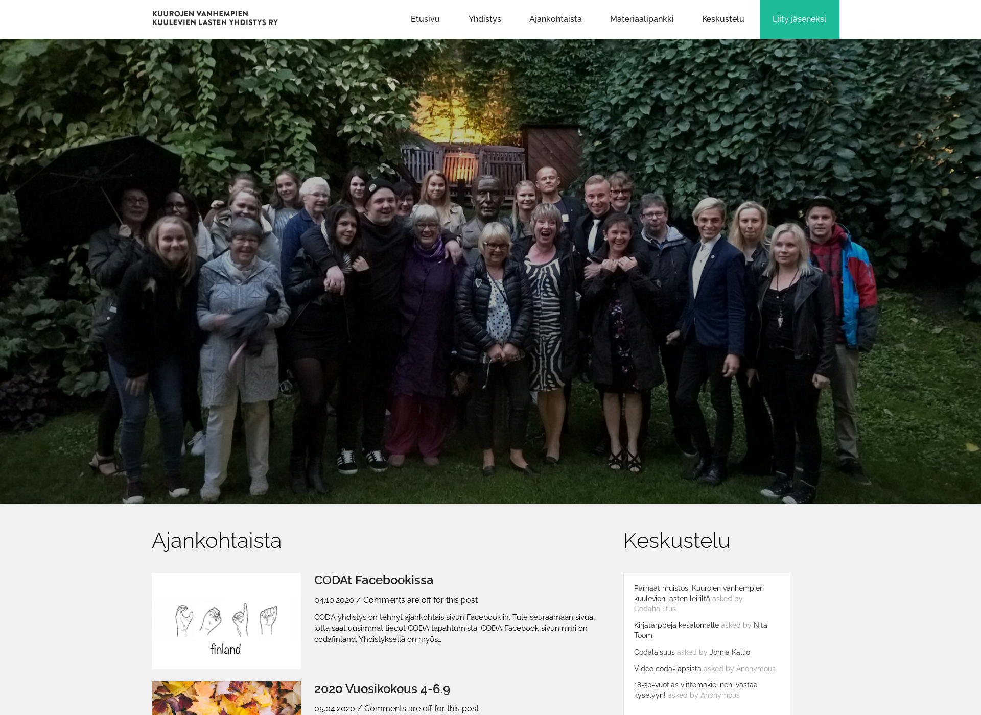 Skärmdump för coda.fi