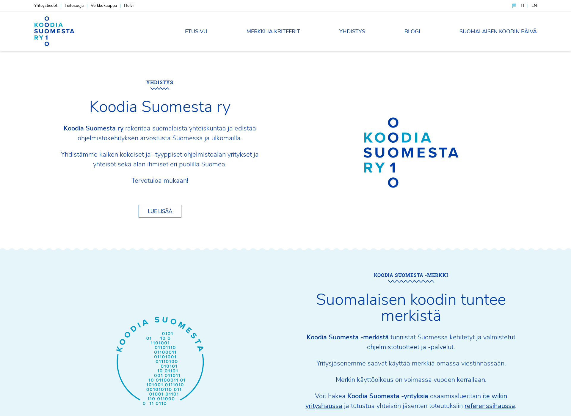 Skärmdump för codefromfinland.fi