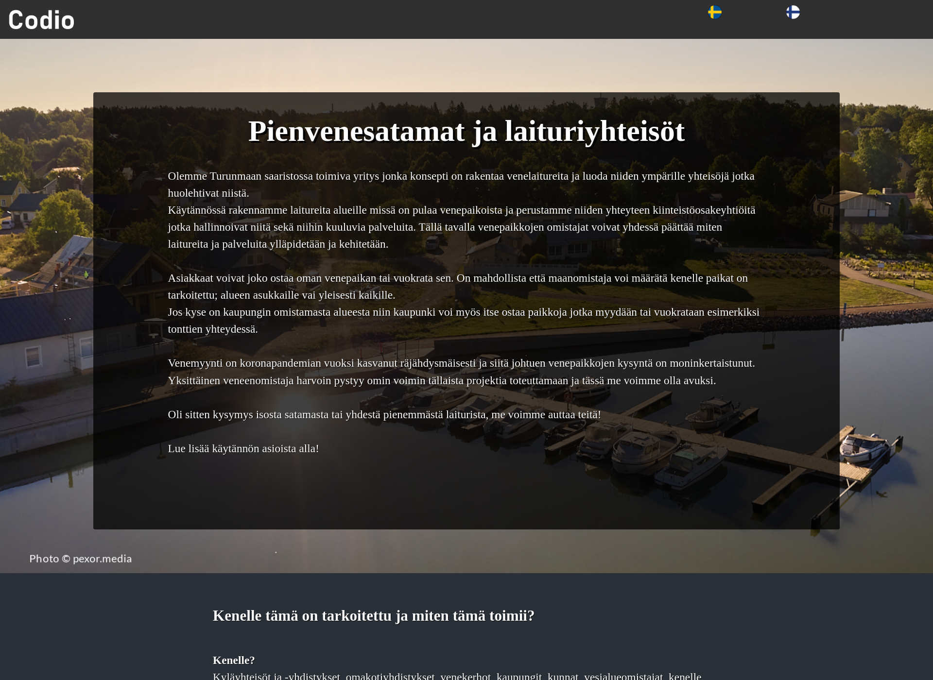 Screenshot for codio.fi
