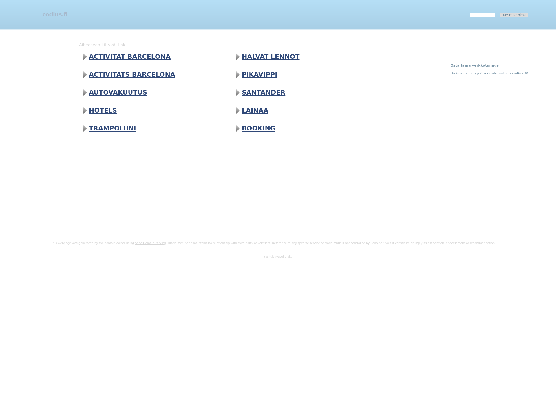Screenshot for codius.fi
