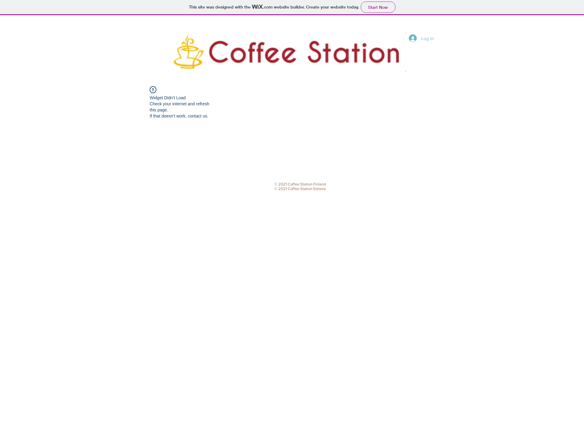 Skärmdump för coffeestation.fi