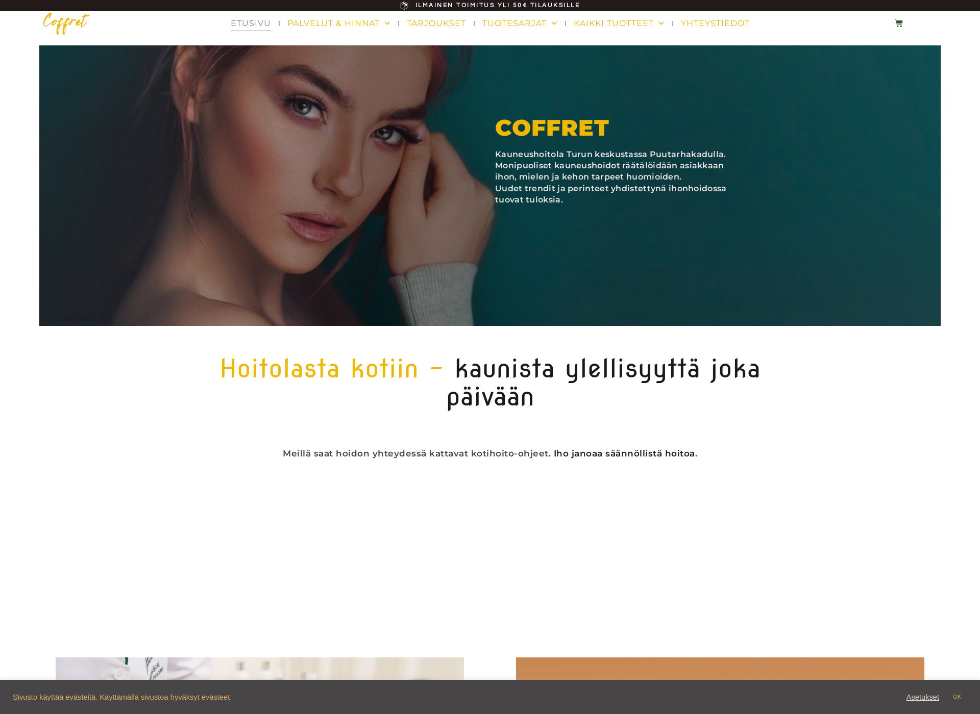 Skärmdump för coffret.fi
