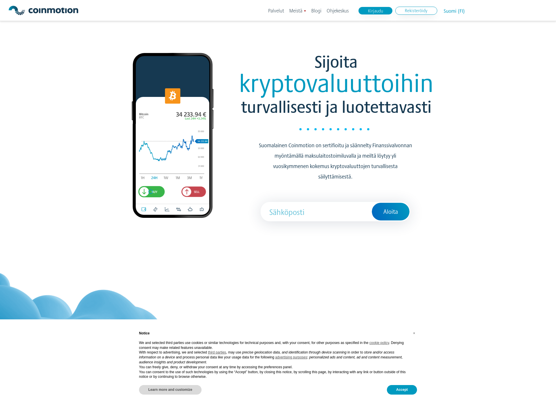 Screenshot for coinmotion.fi