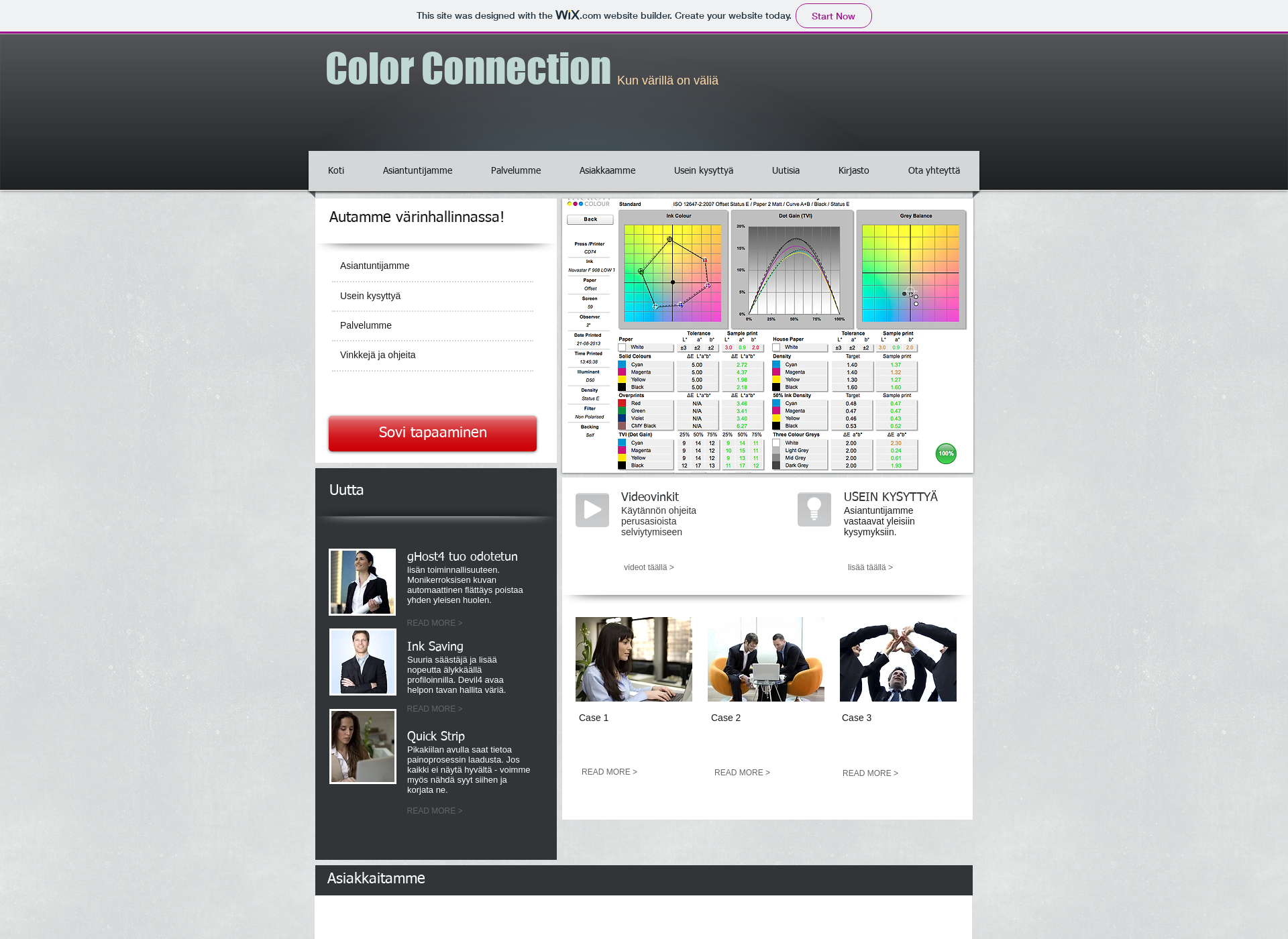 Skärmdump för colorconnection.fi