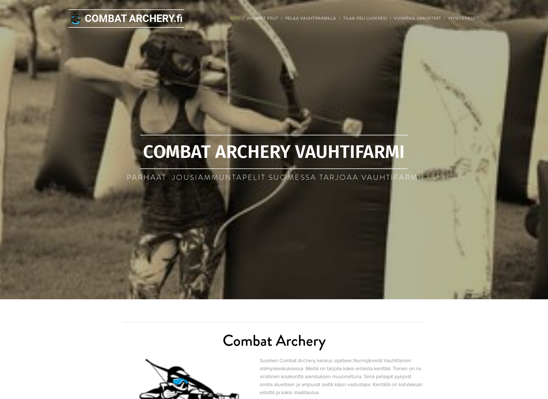 Screenshot for combatarchery.fi