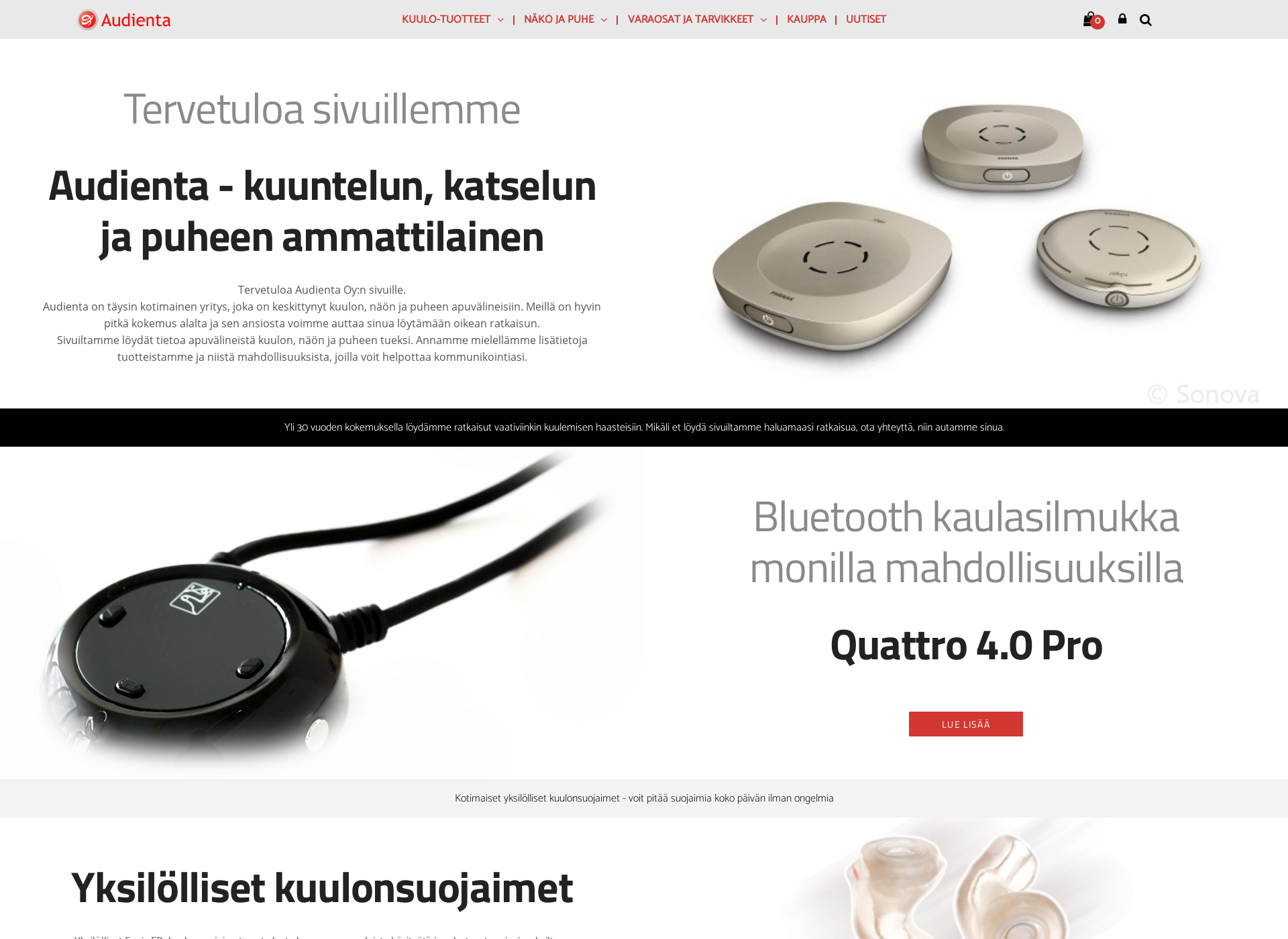 Screenshot for comfortaudio.fi