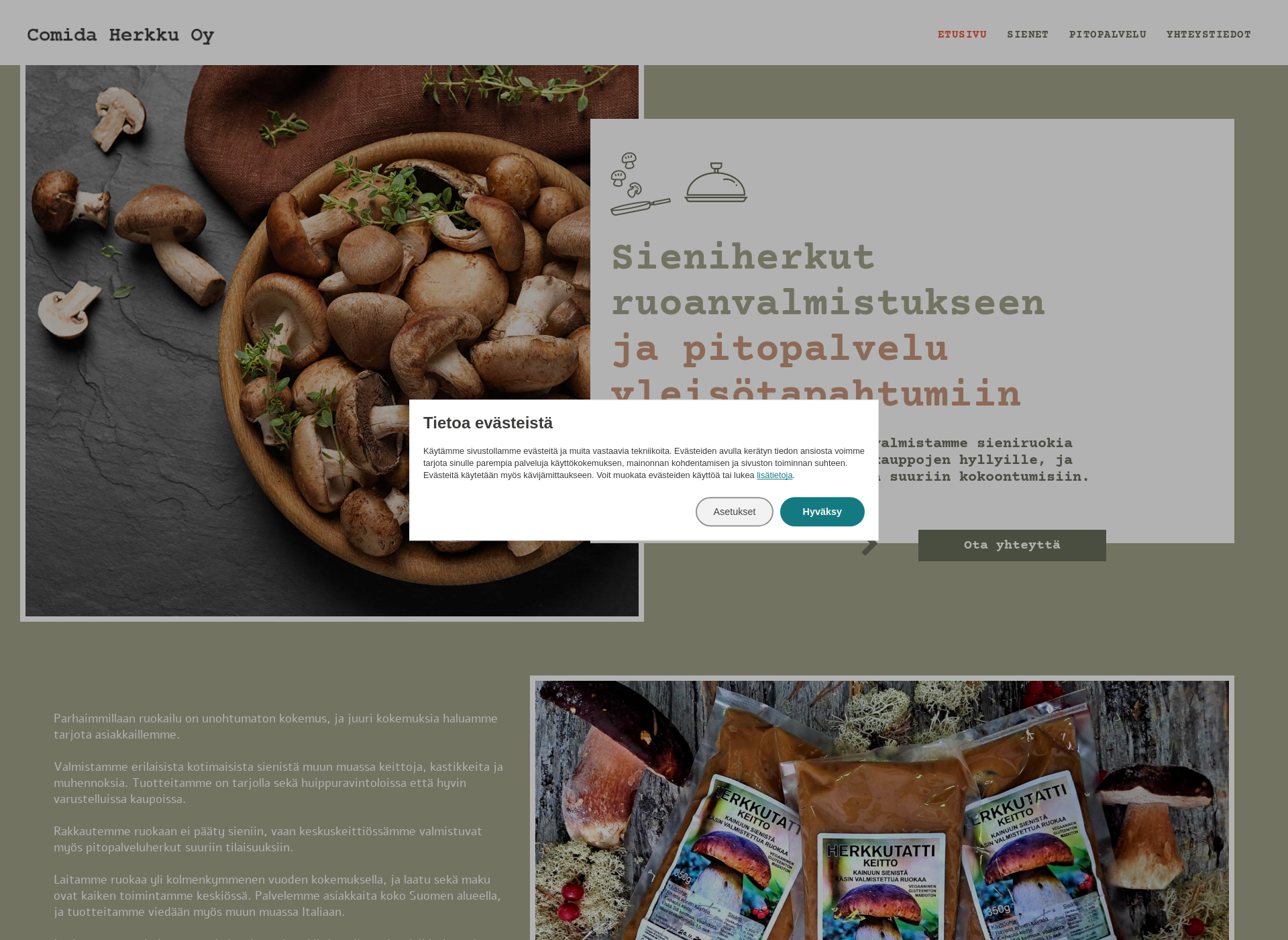 Screenshot for comidaherkku.fi