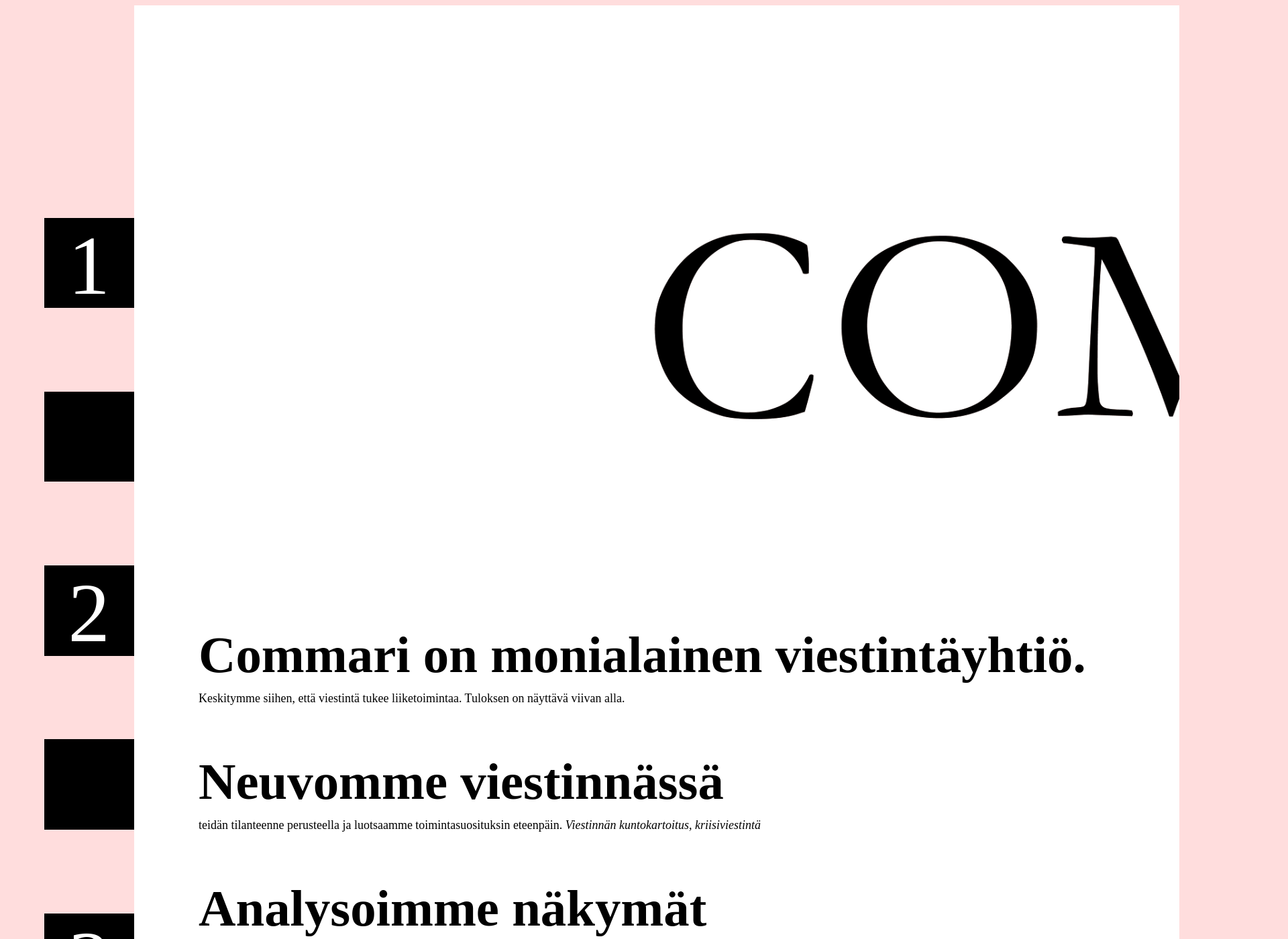 Skärmdump för commari.fi
