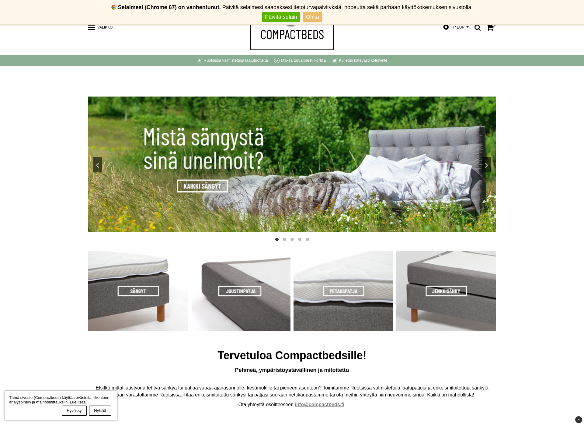 Screenshot for compactbeds.fi