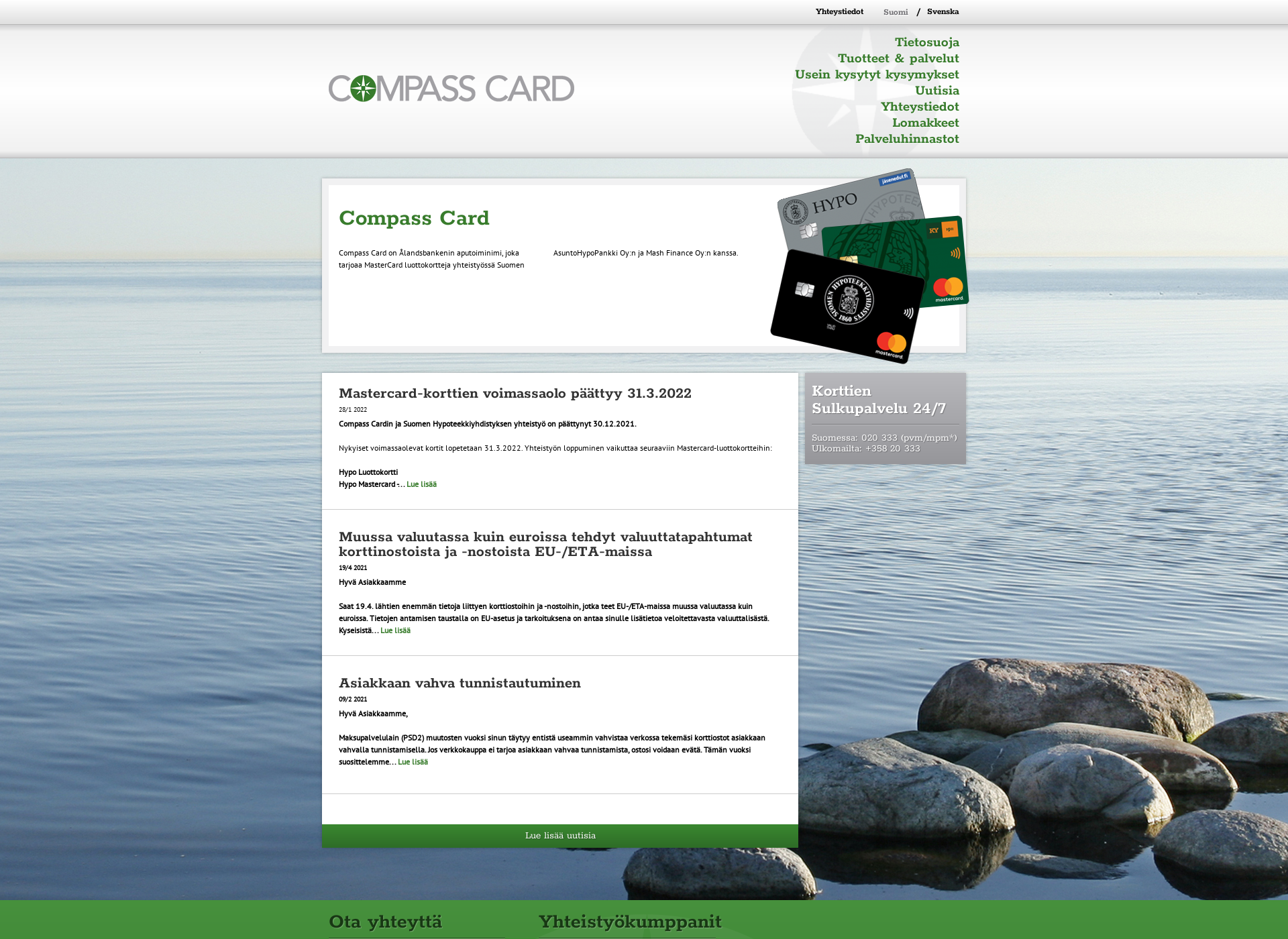 Screenshot for compasscard.fi