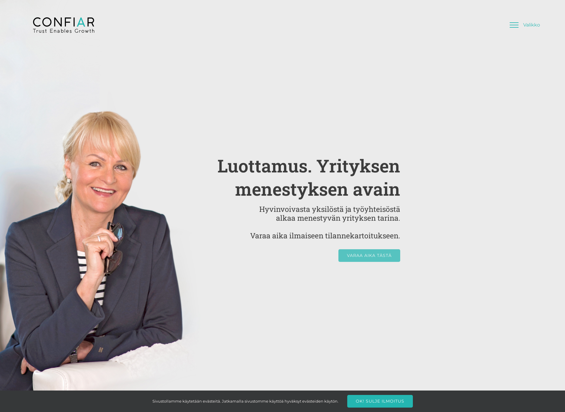 Skärmdump för confiar.fi