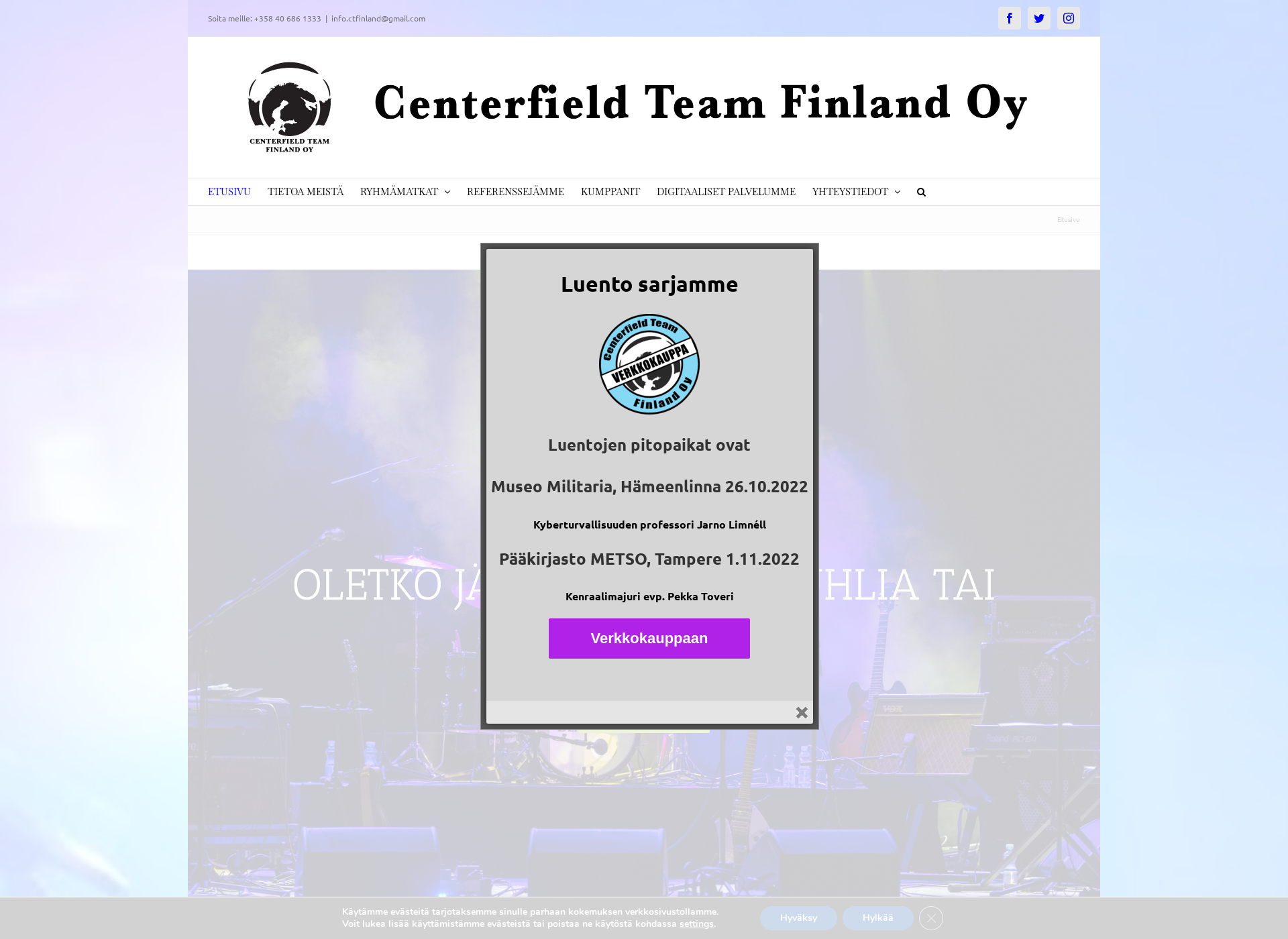Screenshot for congressfinland.fi