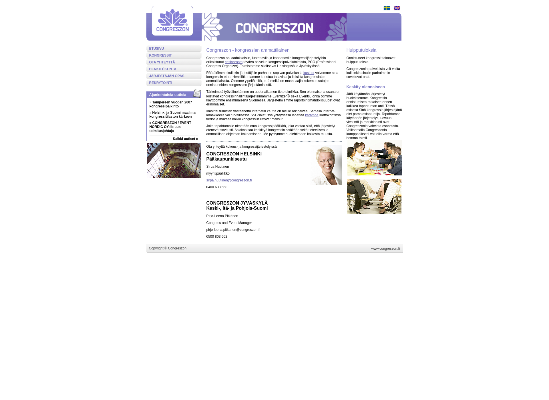 Screenshot for congreszon.fi