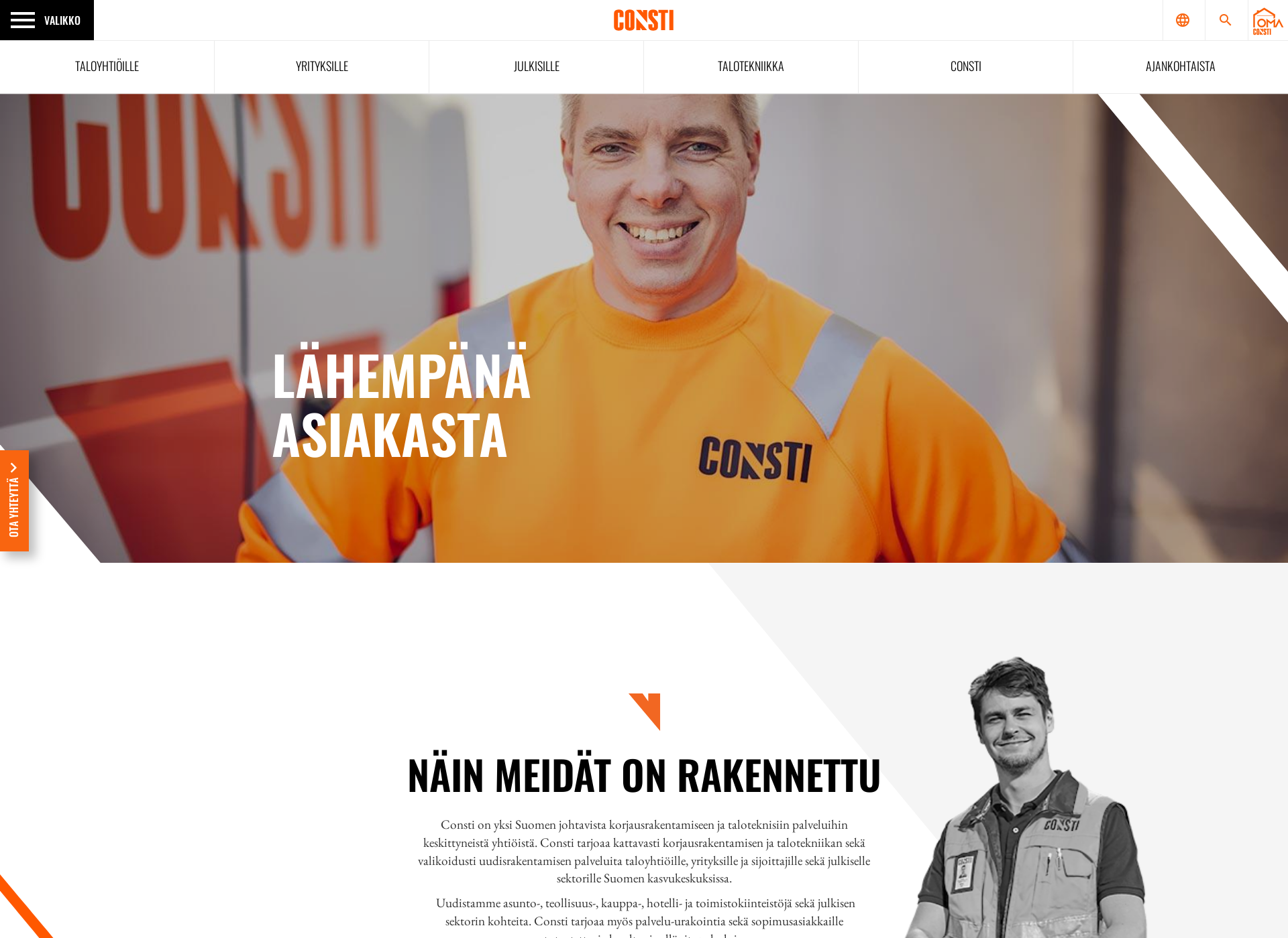 Skärmdump för consti-yhtiot.fi