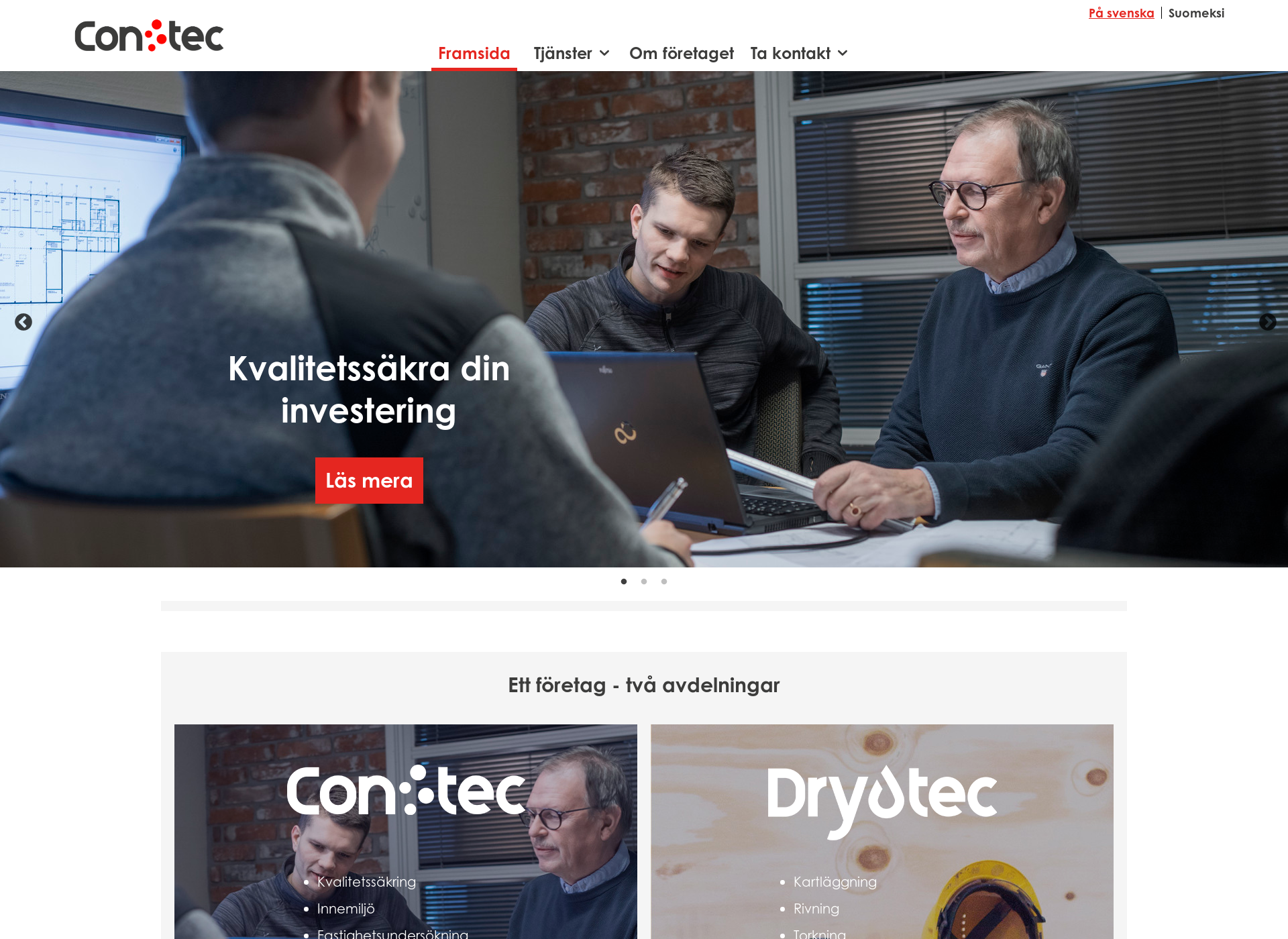 Skärmdump för contec-consulting.fi