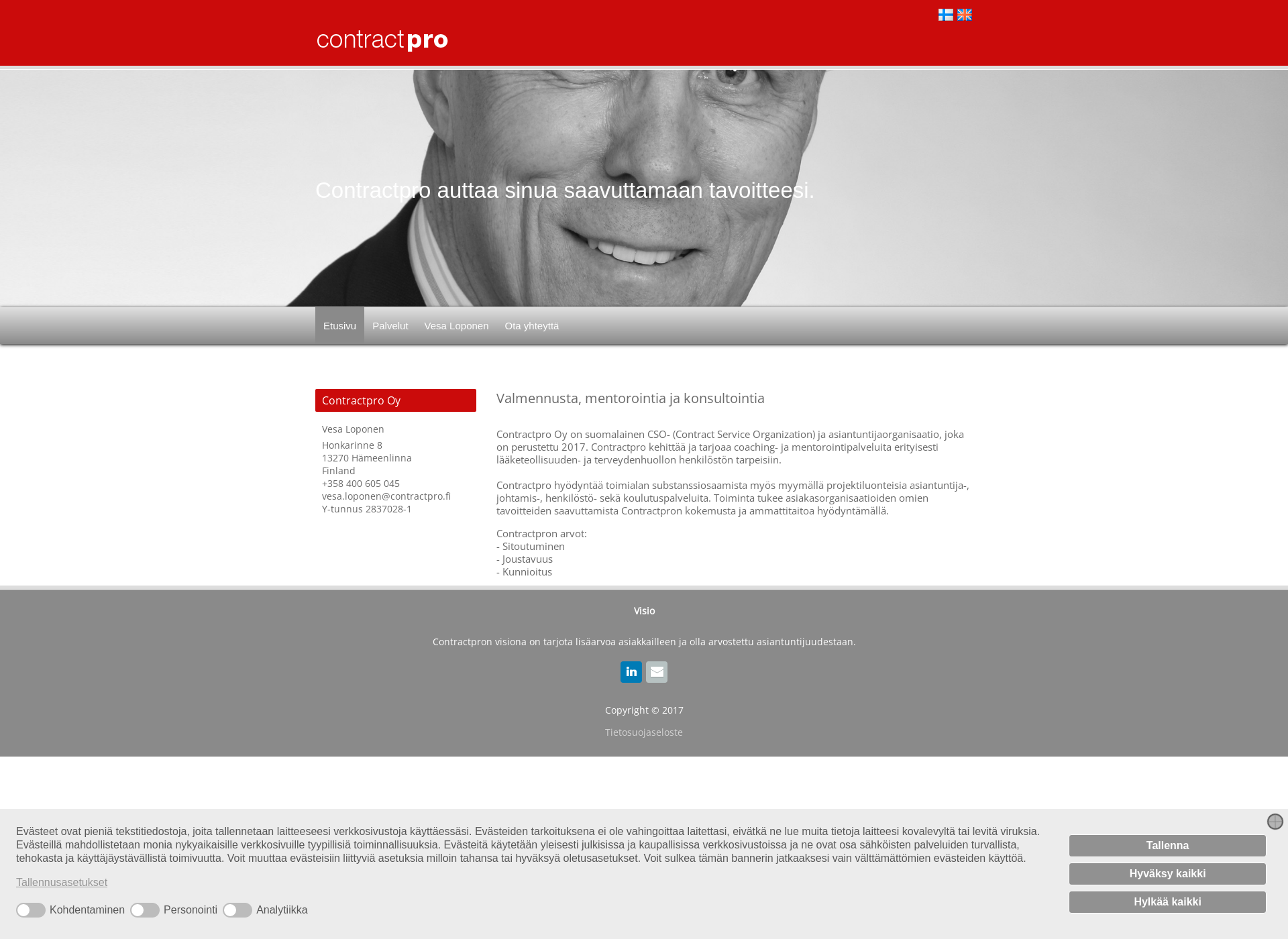 Screenshot for contractpro.fi