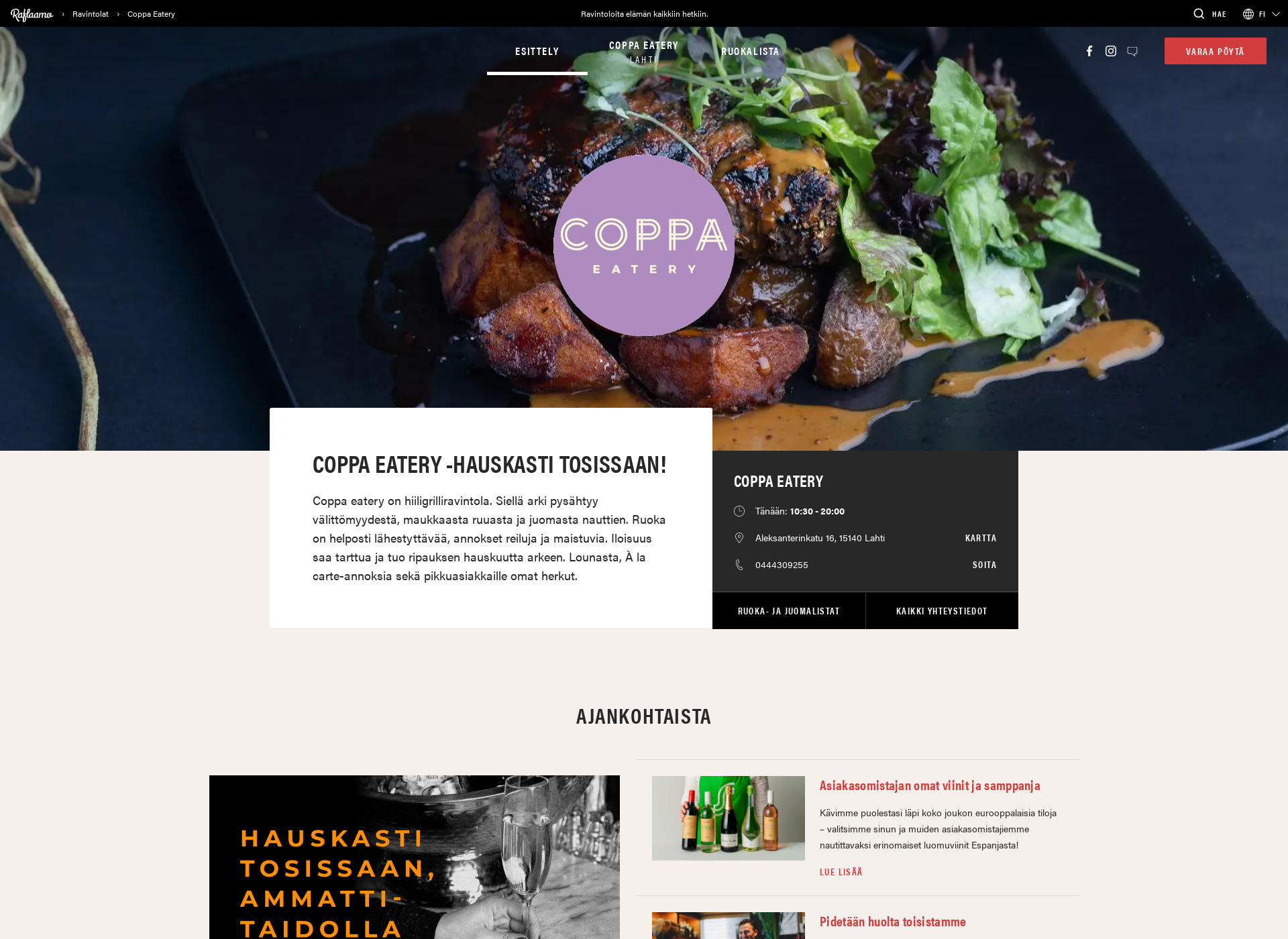 Screenshot for coppa.fi
