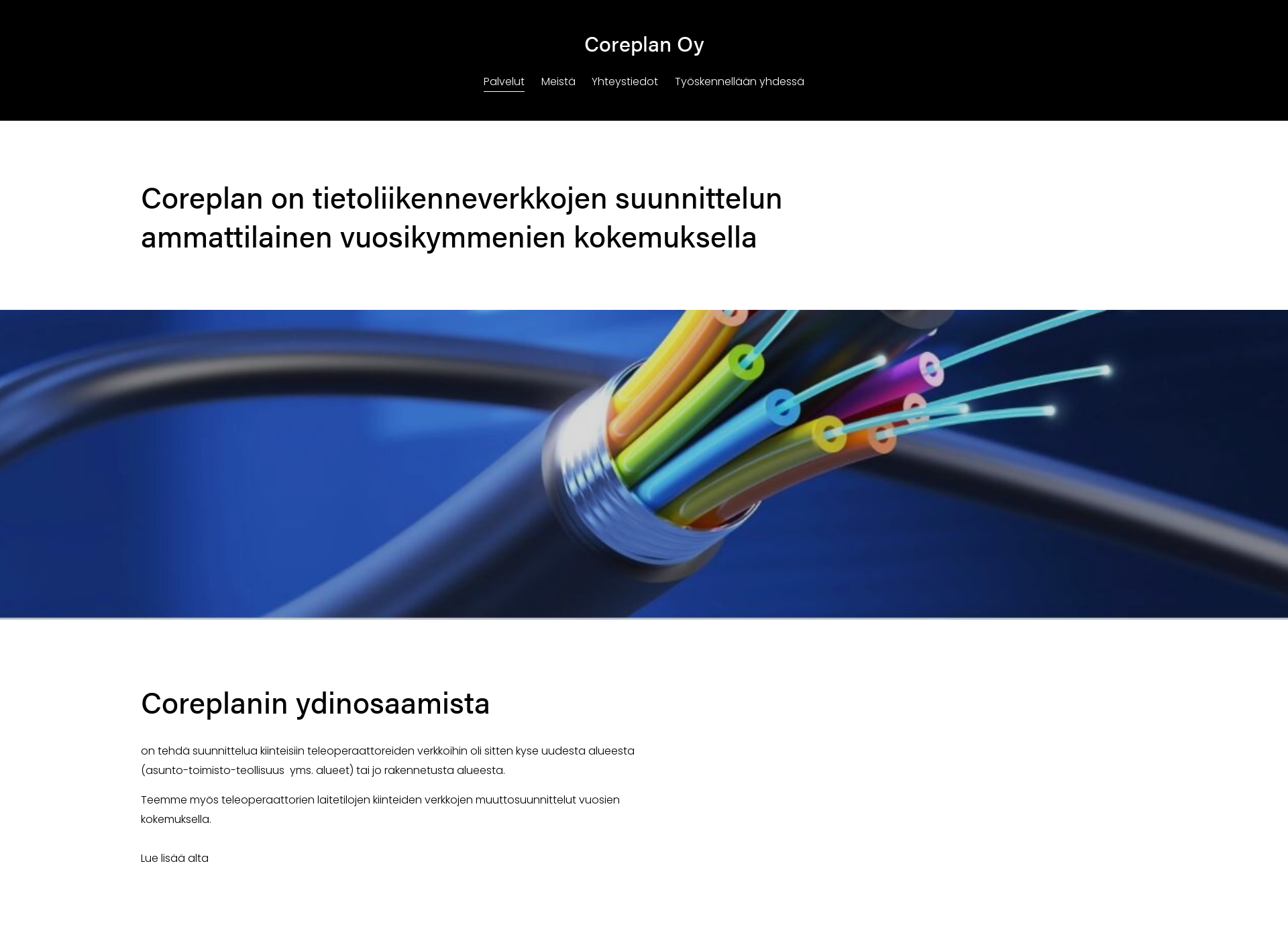 Skärmdump för coreplan.fi